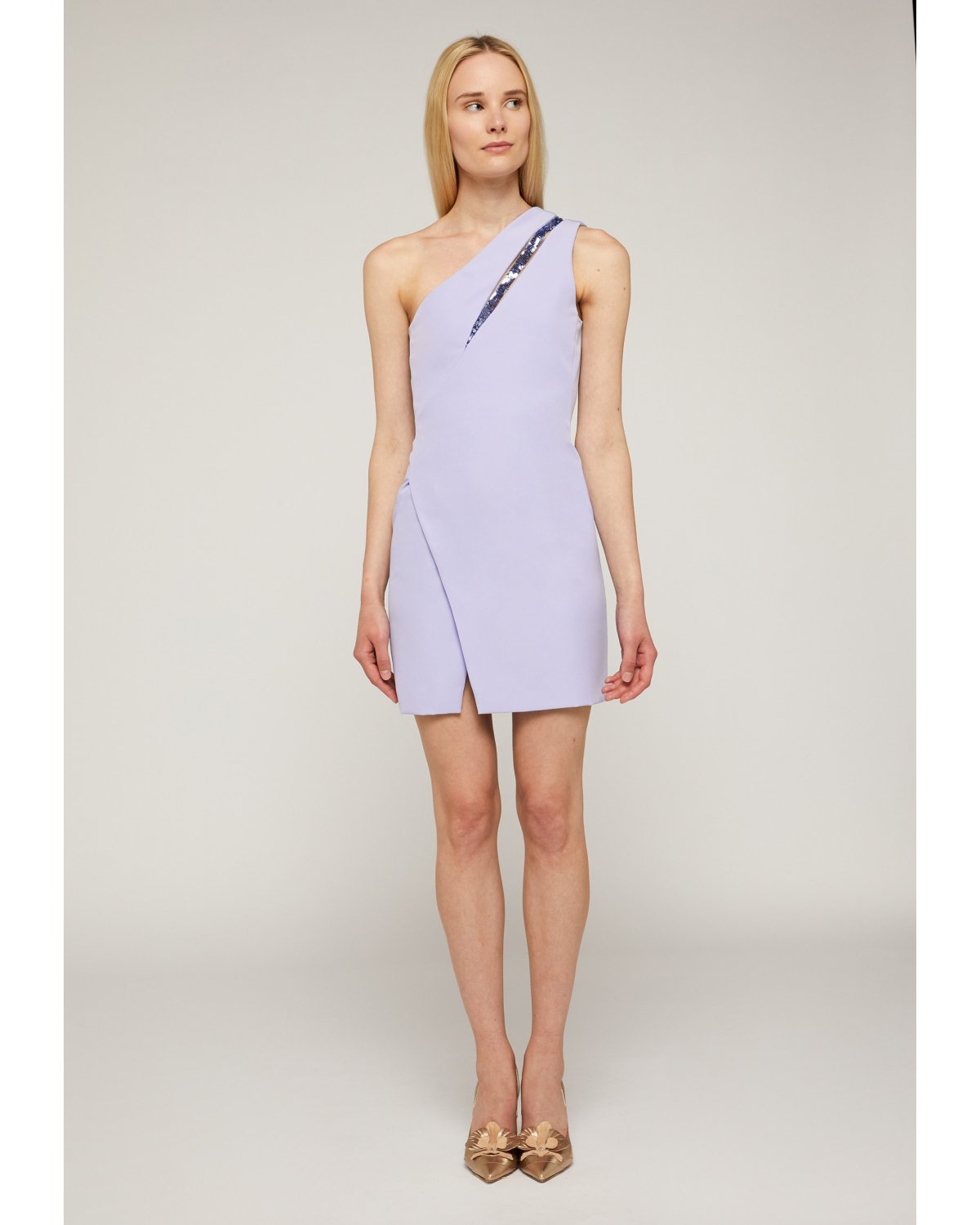 One-shoulder cocktail minidress | Spring Summer 2023 Collection, 73_74, Cruise 2023 Collection, Warm weather wear, Ready to Wear, Spring days, Sale, Summer Sale, Mid season sale -40% | Genny