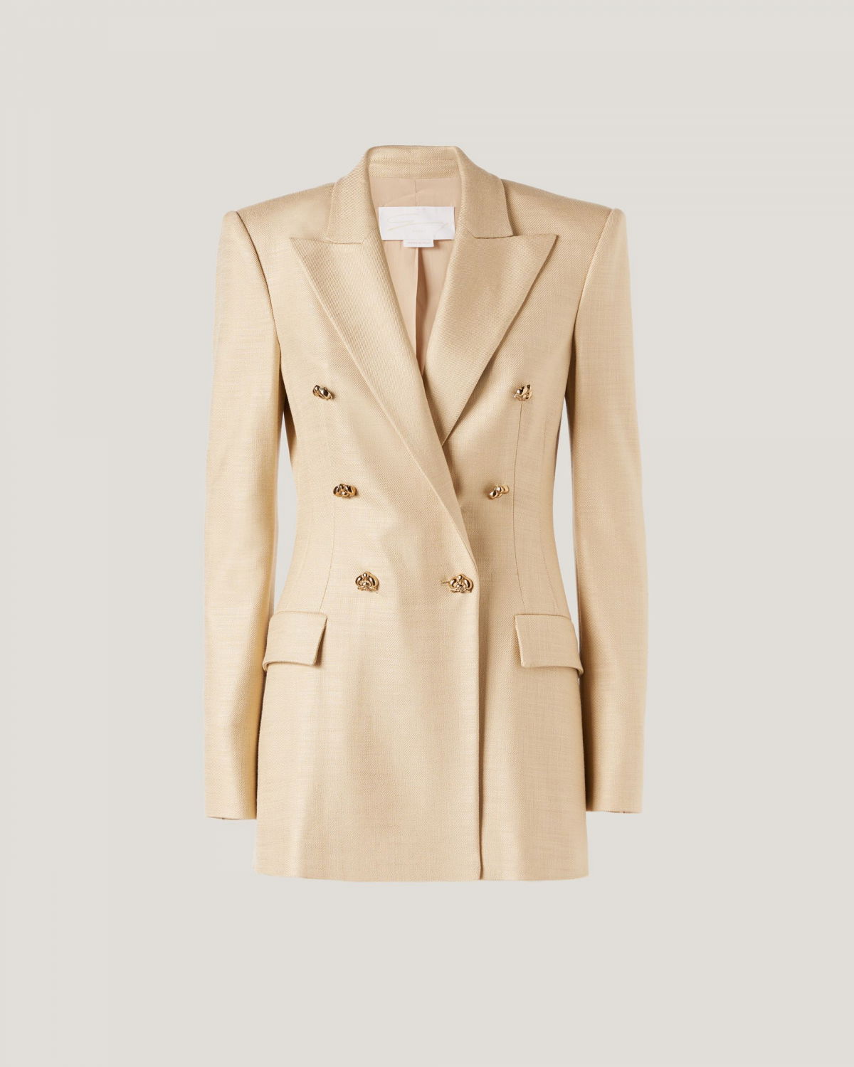 Double-breasted beige jacket | hide_category | Genny