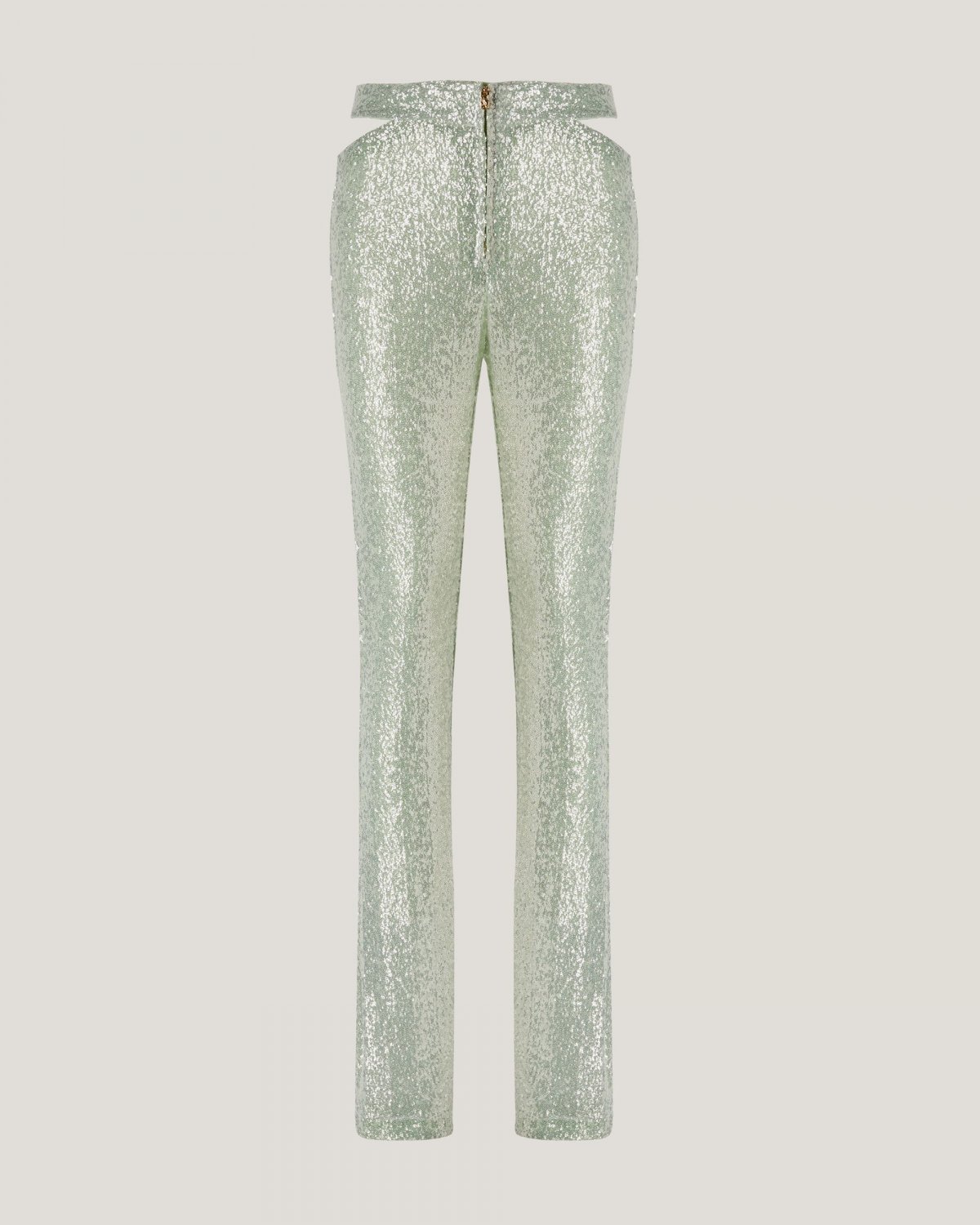 Sequin green pants with cut-outs | Spring Summer 2023 Collection Show, Spring Summer 2023 Collection, Spring suits, Sale, Summer Sale, Mid season sale -40% | Genny