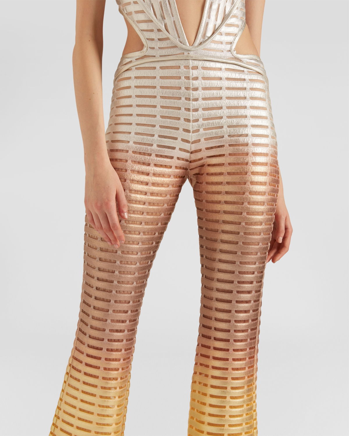 Knit jumpsuit with laminated print | -40%, Sale | Genny