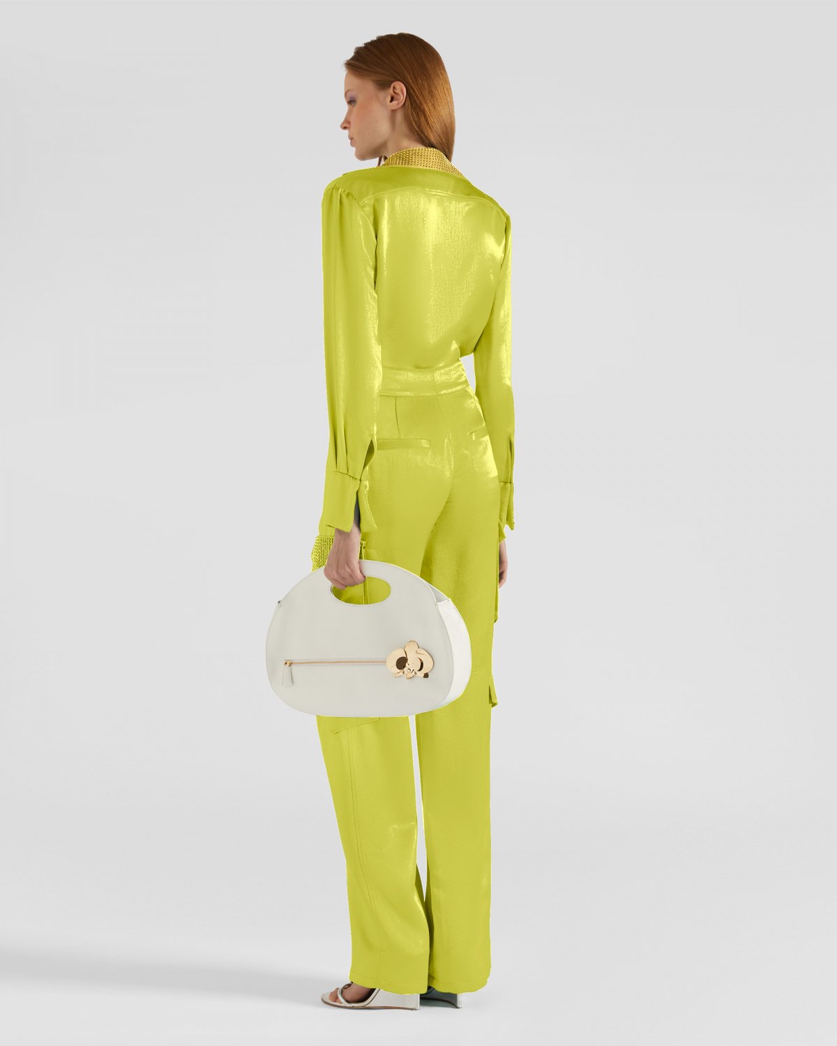 Yellow shirt with pearls collar | Spring Summer 2023 Collection Show, Spring Summer 2023 Collection, Mother's Day, Sale, Summer Sale, Mid season sale -40% | Genny