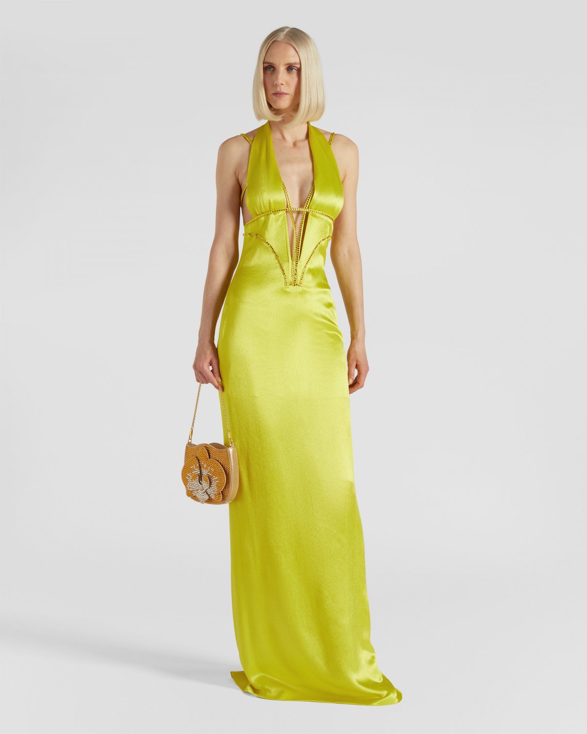 Evening dress with twist | Spring Summer 2023 Collection Show, Spring Summer 2023 Collection, Summer Sale, Mid season sale -40% | Genny