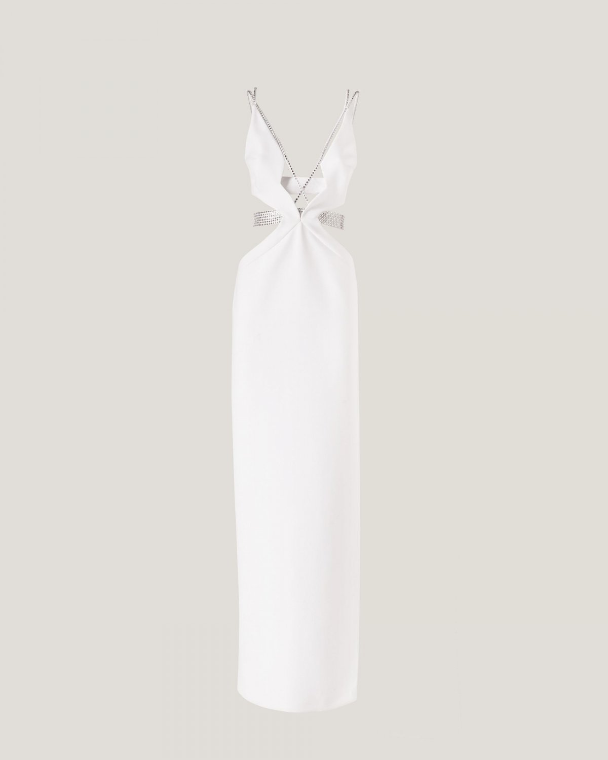 Evening dress with rhinestoned straps | Spring Summer 2023 Collection Show, Spring Summer 2023 Collection, Summer Sale, Mid season sale -40% | Genny