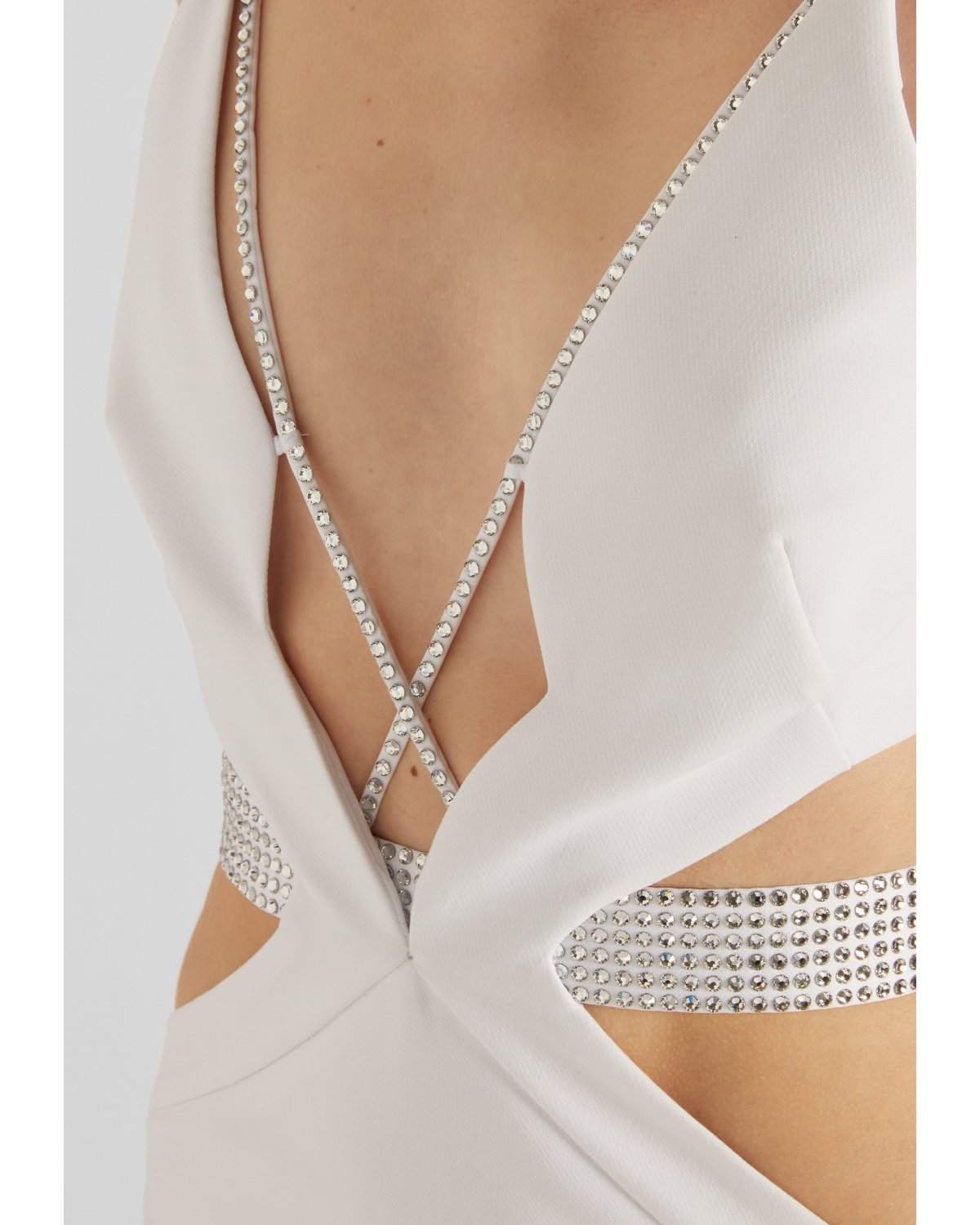 Evening dress with rhinestoned straps | Spring Summer 2023 Collection Show, Spring Summer 2023 Collection, Summer Sale, Mid season sale -40% | Genny