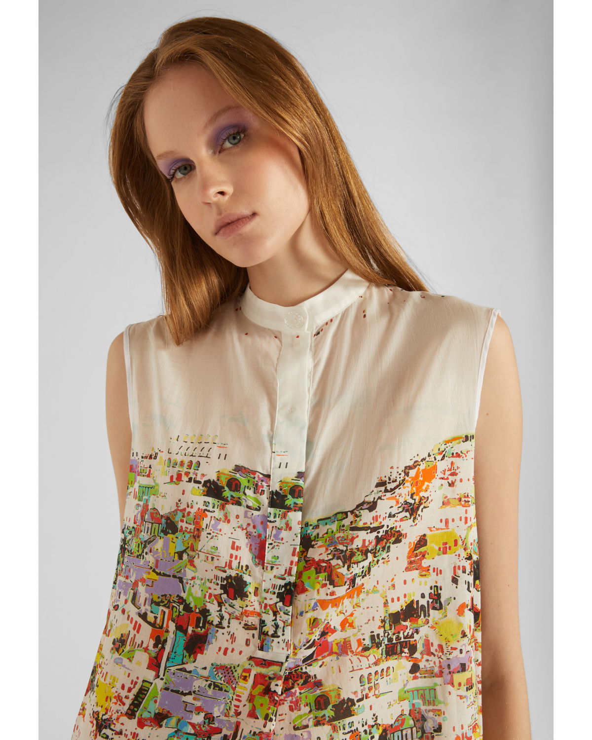 Mykonos patterned shirt dress | hide_category | Genny