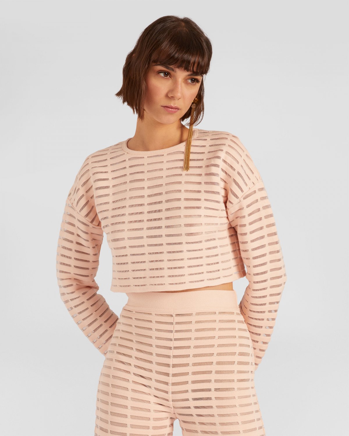 Iconic knit top | Fall Winter 2023-24, PRE-FALL Collection 2023, Tops & Blouses, Knitwear, Knitted tops, Crop tops, Crop tops | Genny