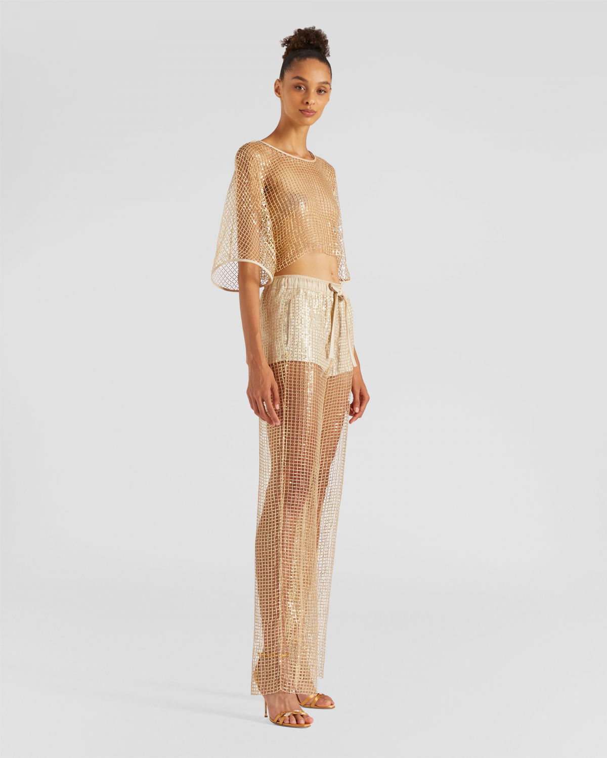 Mesh pants with drawstring | Resort 2024 Collection, Spring Summer 2024 Collection, EID , Our mother's day gifts, Summer Escape, -30%, Sale | Genny