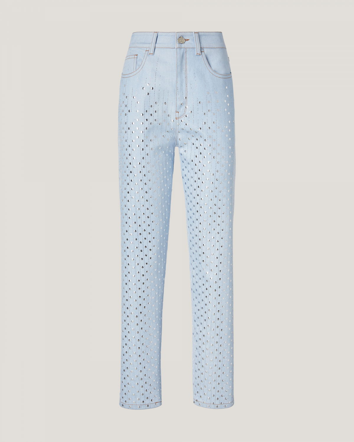 Five pockets jeans with rhinestones | Resort 2024 Collection, Spring Summer 2024 Collection, EID , Sale, -40% | Genny