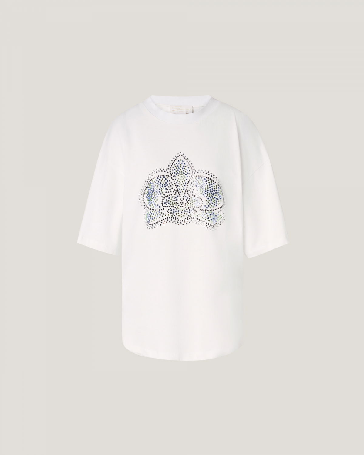 T-shirt with rhinestone orchid | Resort 2024 Collection, Spring Summer 2024 Collection, EID , -30%, Sale | Genny