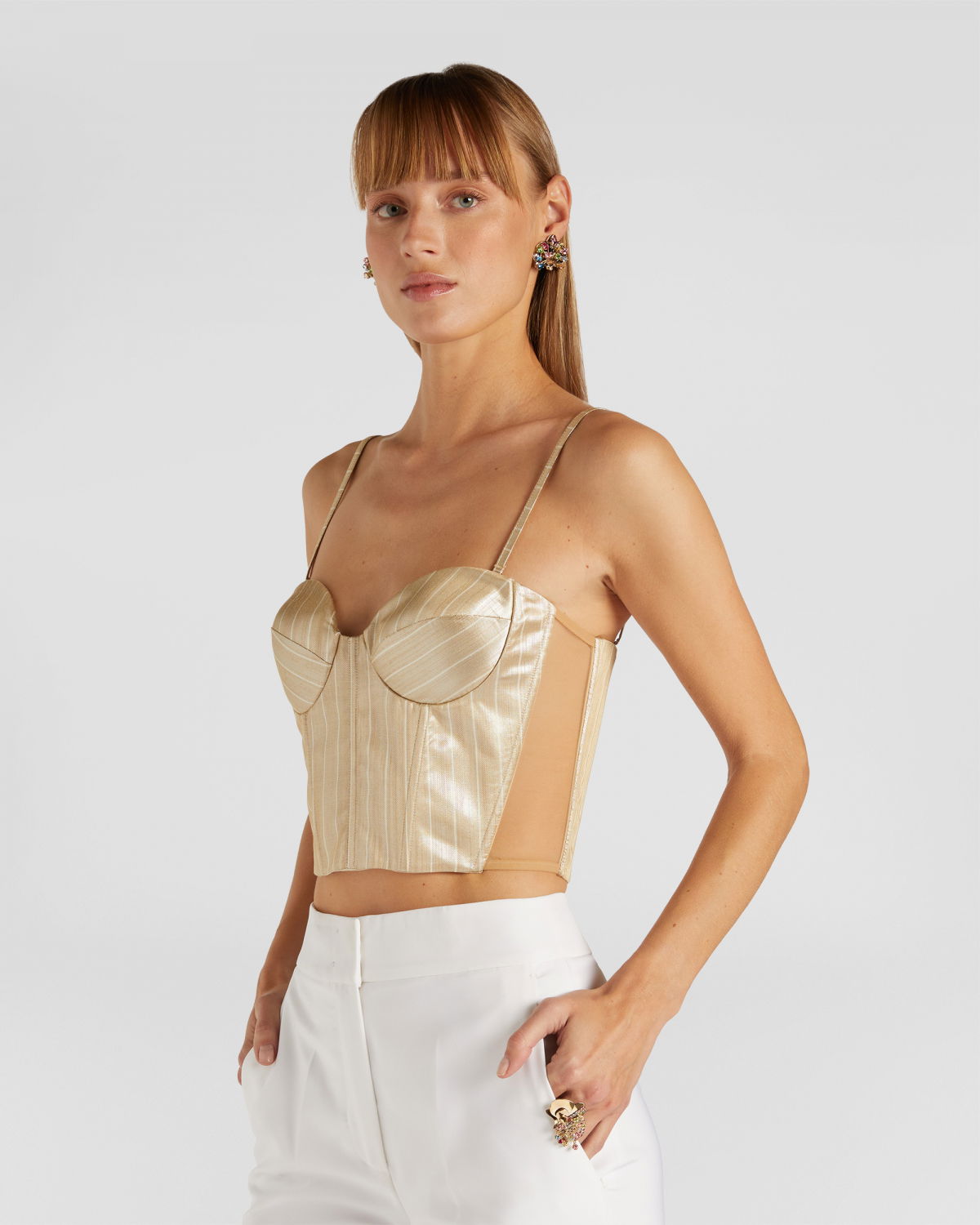 Laminated bodice top | Resort 2024 Collection, Spring Summer 2024 Collection, Our mother's day gifts, -30%, Sale, Private Sale | Genny