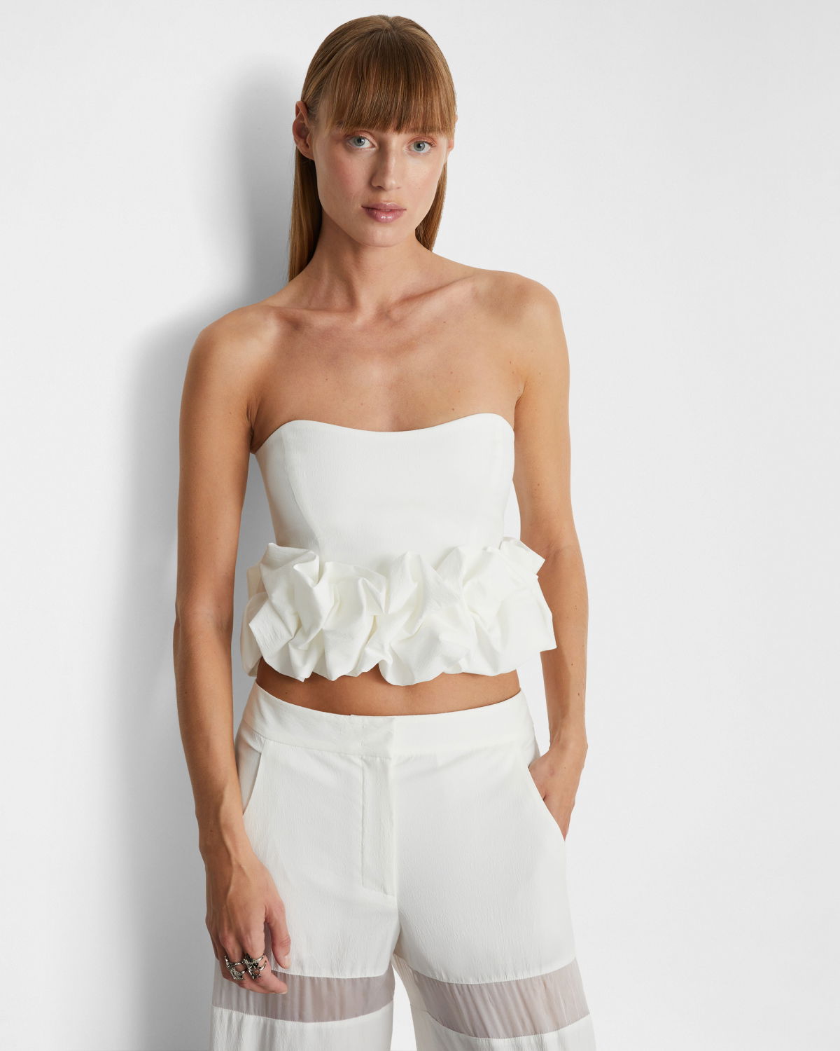 Ruched crop top | Spring Summer 2024, Spring Summer 2024 Collection, Private Sale, Sale, -40% | Genny