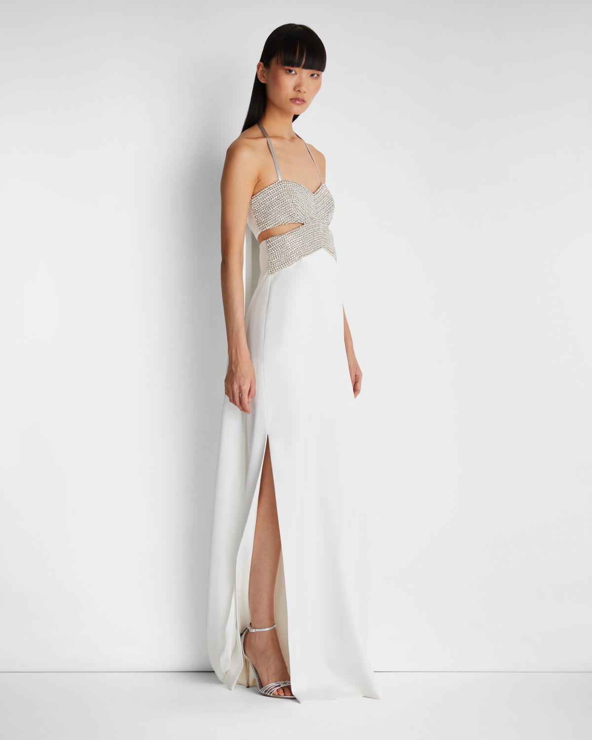 Embroidered long dress with cut-out | -40%, Sale | Genny