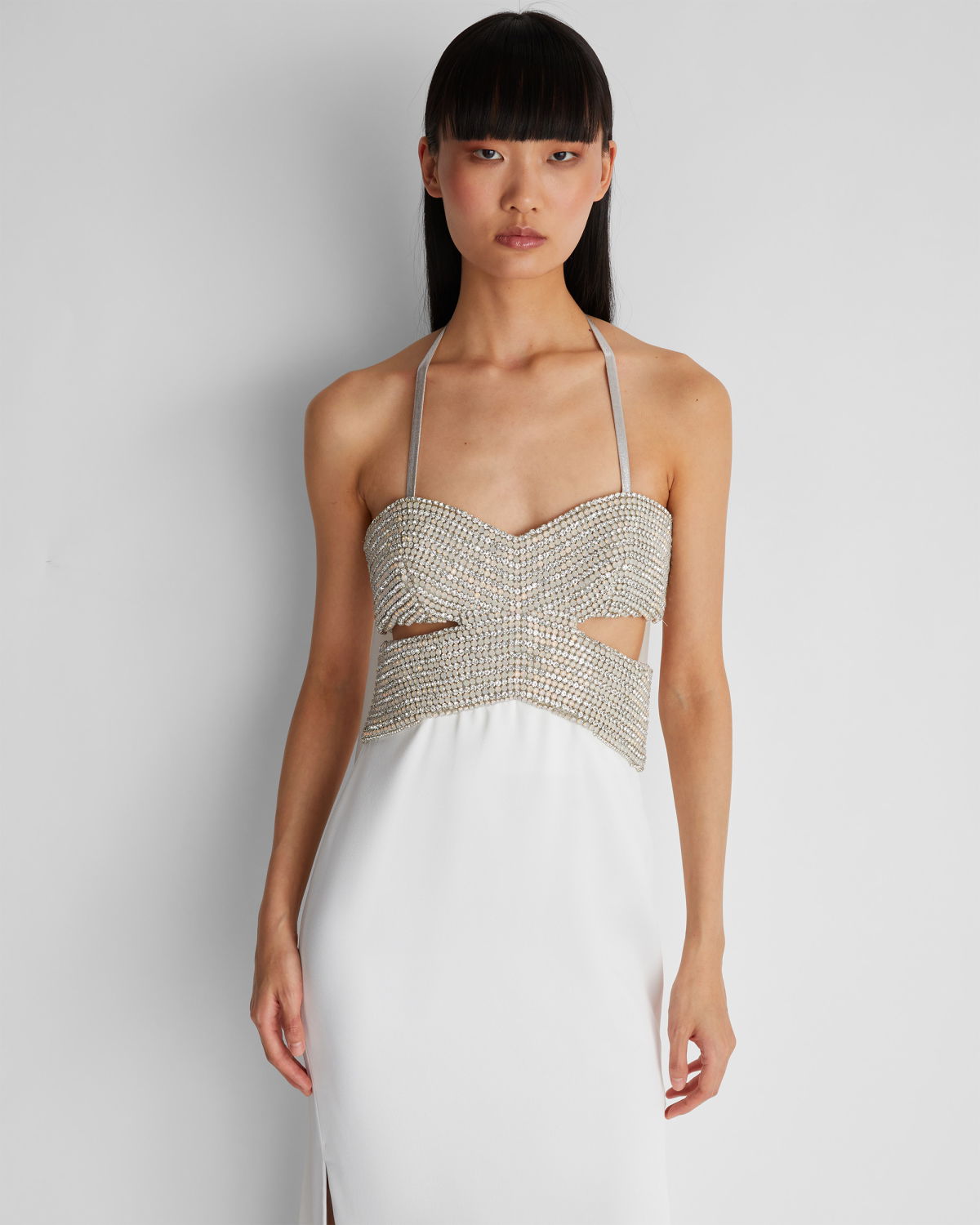 Embroidered long dress with cut-out | -40%, Sale | Genny