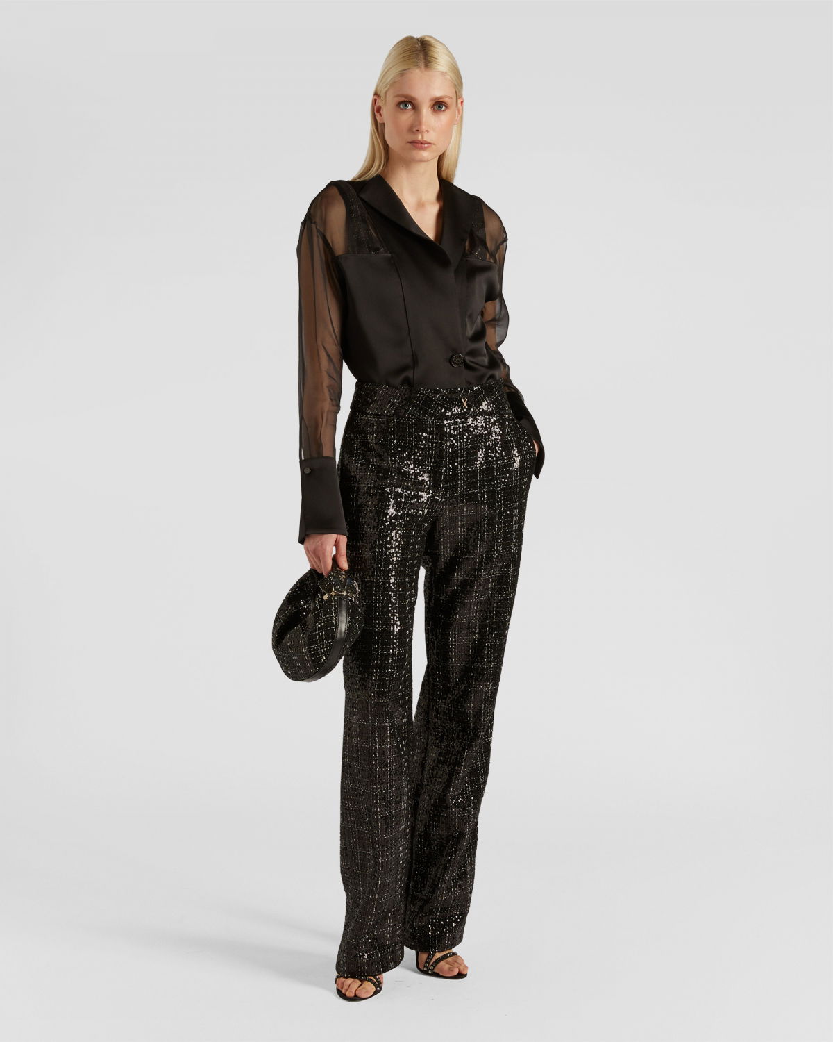 Sheer silk-blend shirt | Fall Winter 2025, Silk, Party Collection | Genny