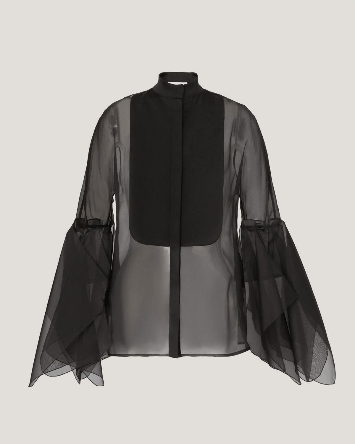 Silk shirt with petal cuffs | Tops & Blouses, Blouses, Shirts, Fall Winter 2024-25 Collection, Evening Essential, Ready to Wear, Highlights | Genny