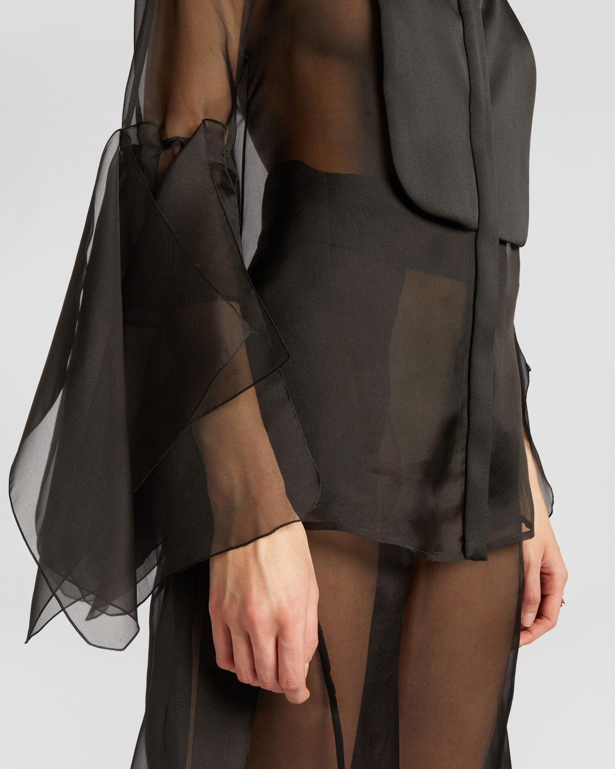 Silk shirt with petal cuffs | Tops & Blouses, Blouses, Shirts, Fall Winter 2024-25 Collection, Evening Essential, Ready to Wear, Highlights | Genny