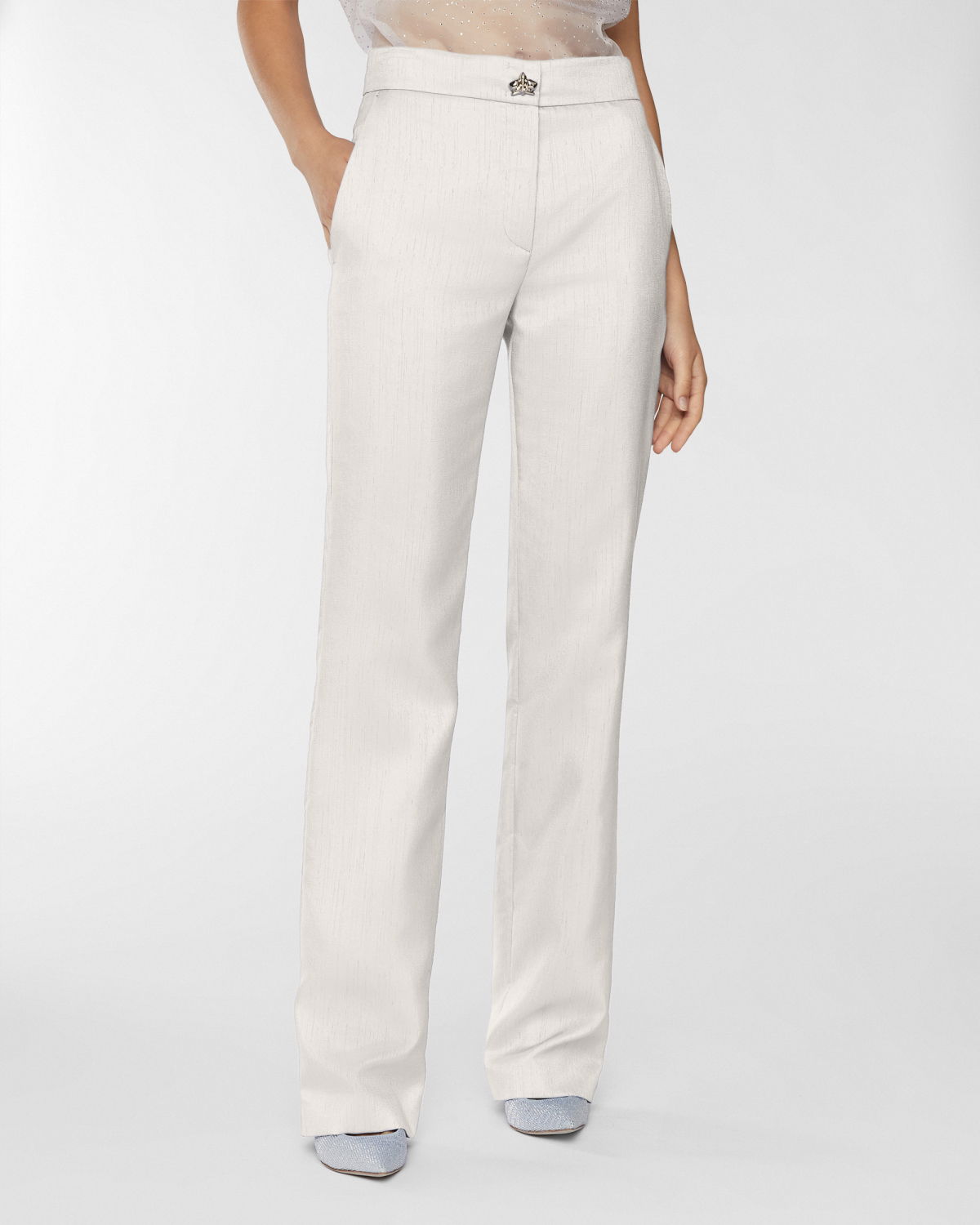 Shantung tailored pants | Resort 2025 Collection | Genny