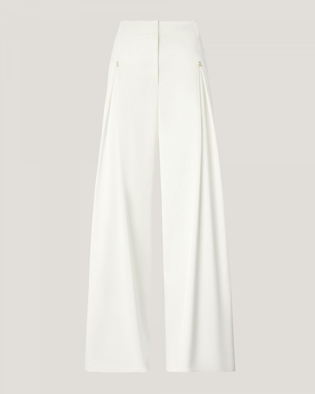 Wide satin pants with X | Resort 2025 Collection | Genny