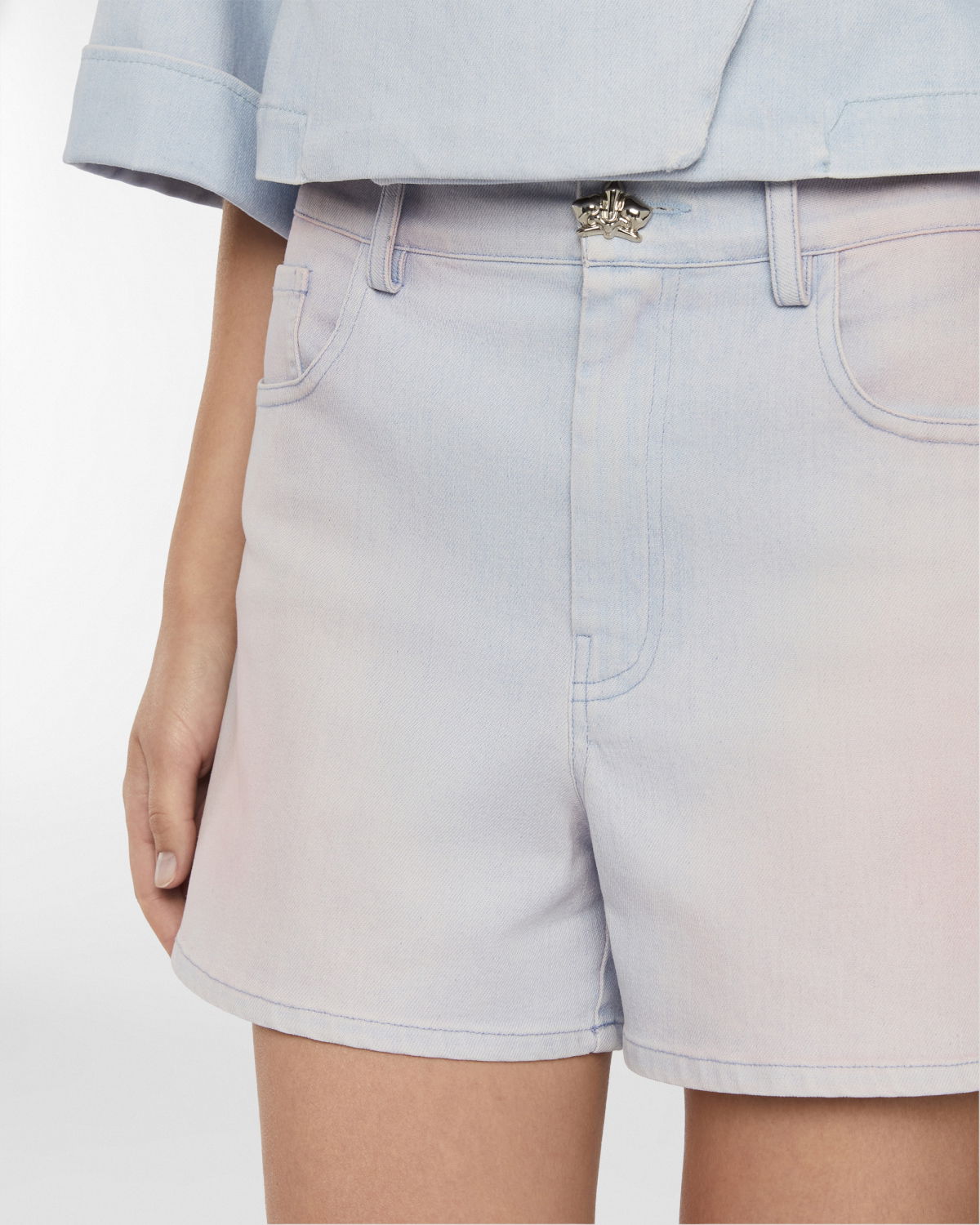 Gradient denim shorts | Resort 2025 Collection | Genny