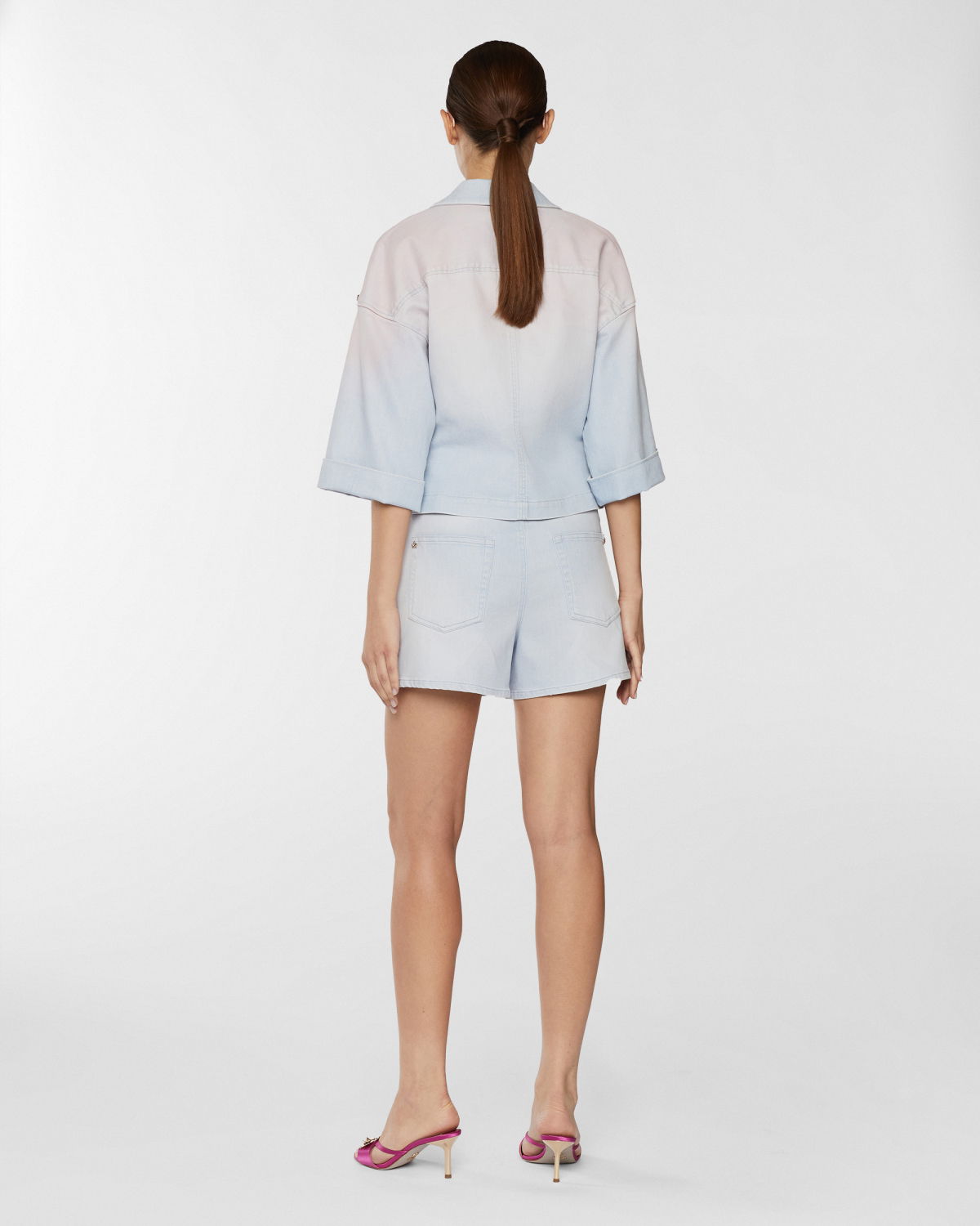 Gradient denim shorts | Resort 2025 Collection | Genny