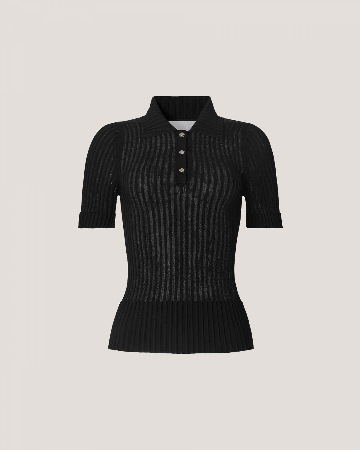 Viscose polo shirt with pleated details | Resort 2025 Collection | Genny