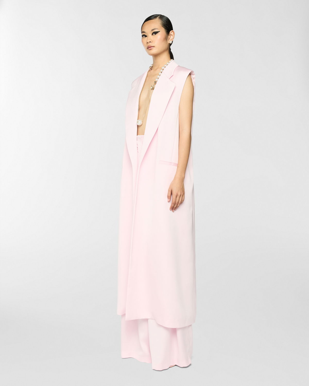 Long satin gilet | Spring Summer 2025 | Genny