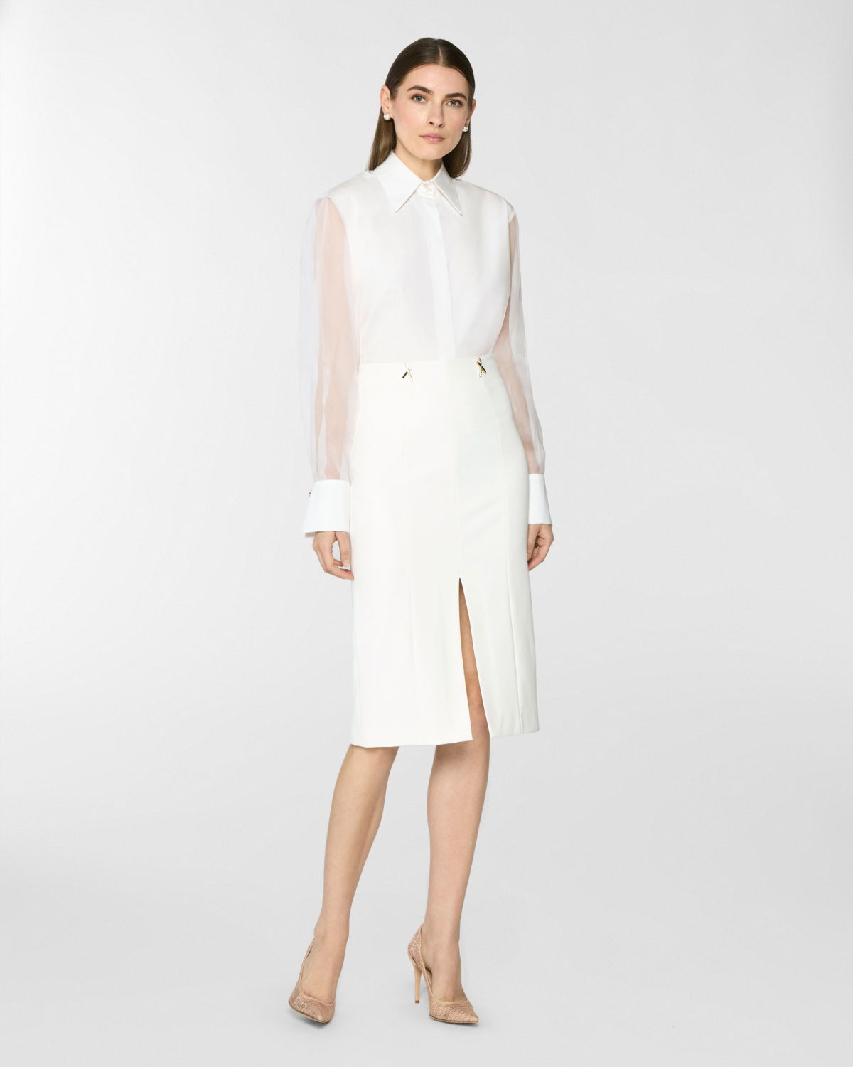 Pencil skirt with front slit | Pre Fall Collection 2025-26 | Genny