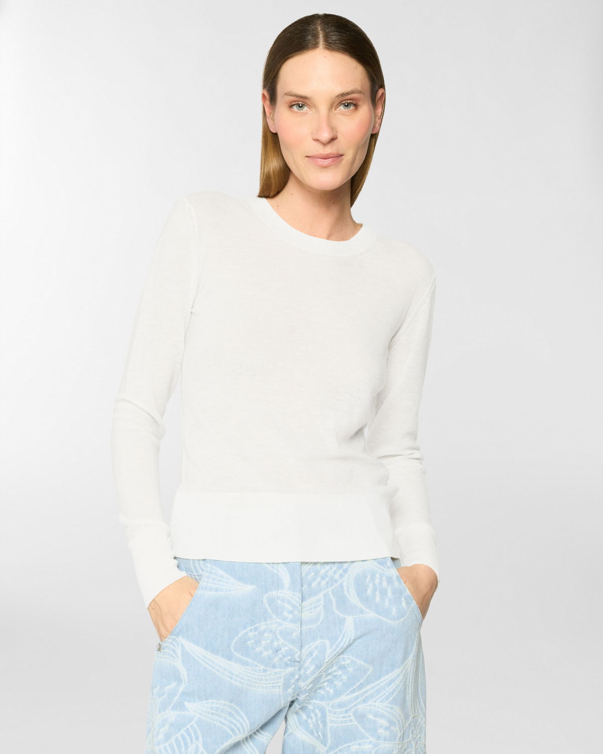 Crewneck wool sweater | Pre Fall Collection 2025-26 | Genny