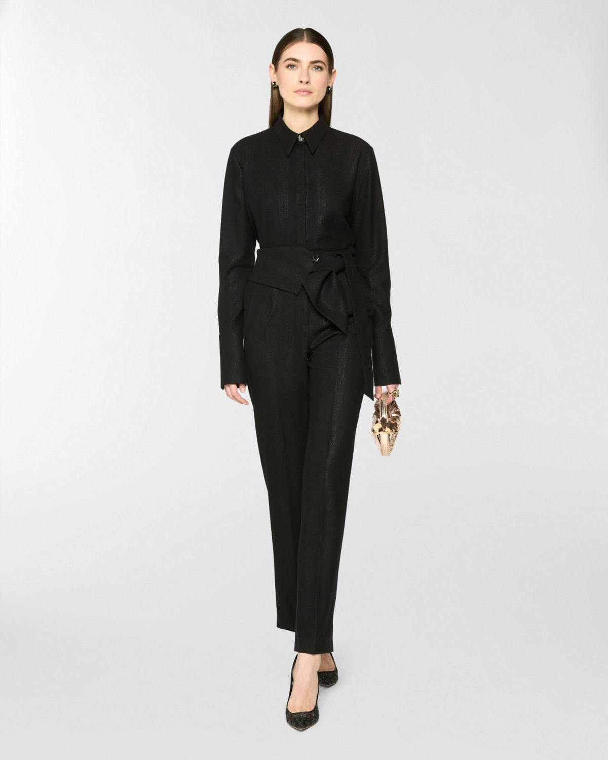 Fluid shirt with tailored accents | Pre Fall Collection 2025-26 | Genny