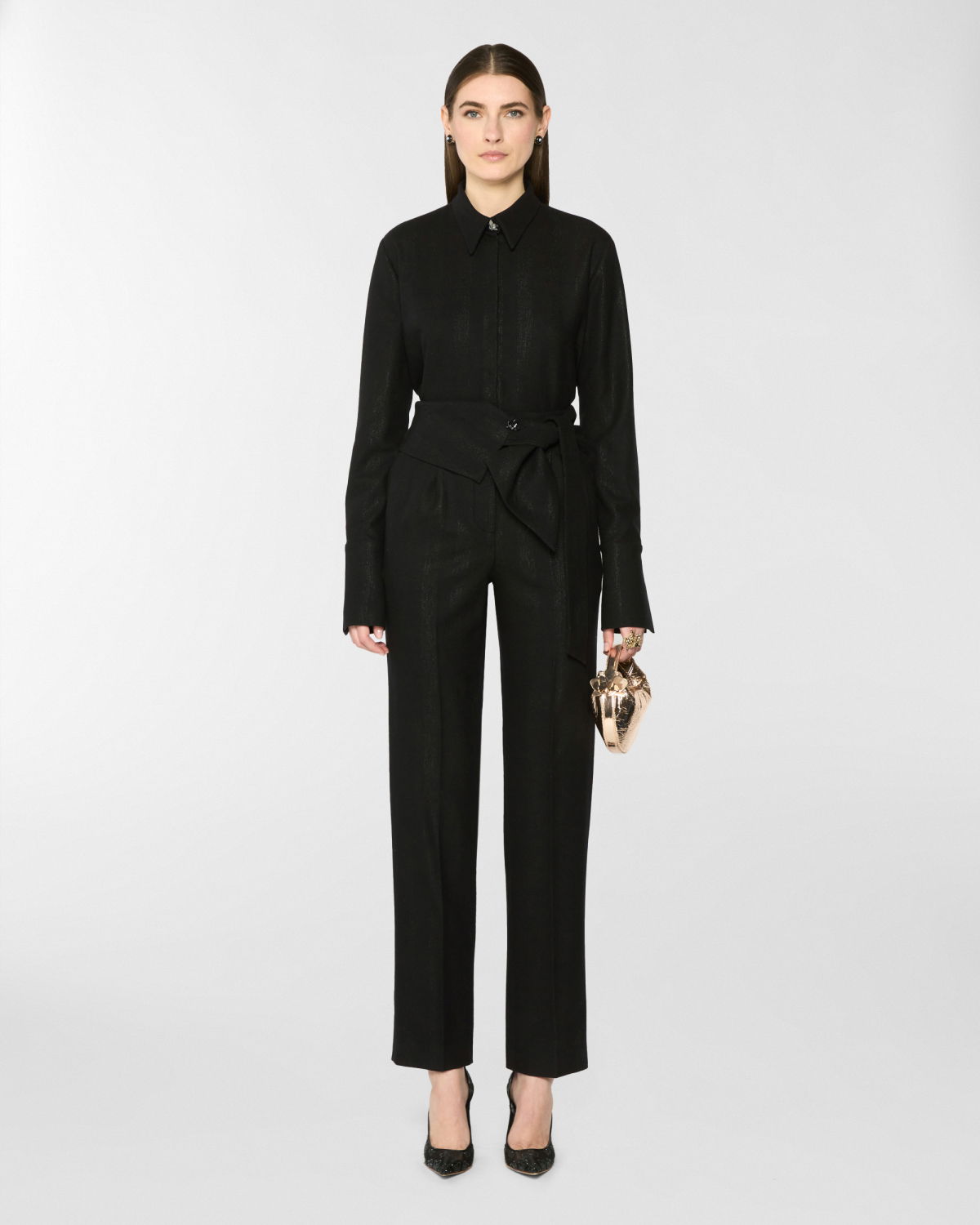 Fluid shirt with tailored accents | Pre Fall Collection 2025-26 | Genny