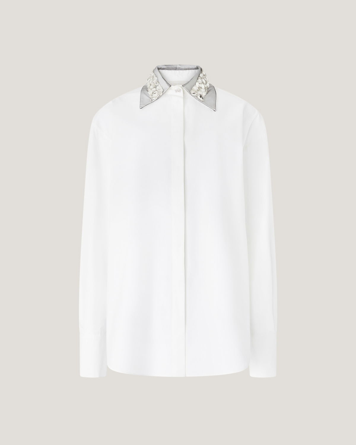 Oversized shirt with jewel collar | Pre Fall Collection 2025-26 | Genny