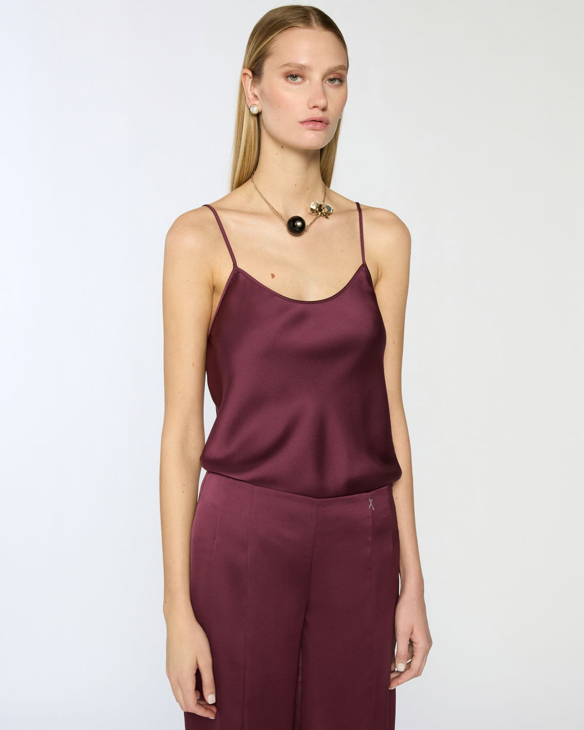 Satin top with thin straps | Pre Fall Collection 2025-26 | Genny
