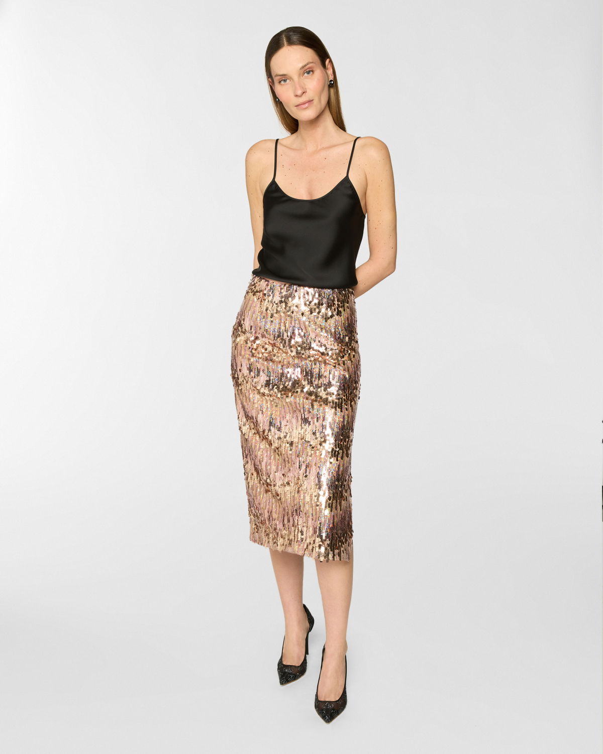 Satin top with thin straps | Pre Fall Collection 2025-26 | Genny