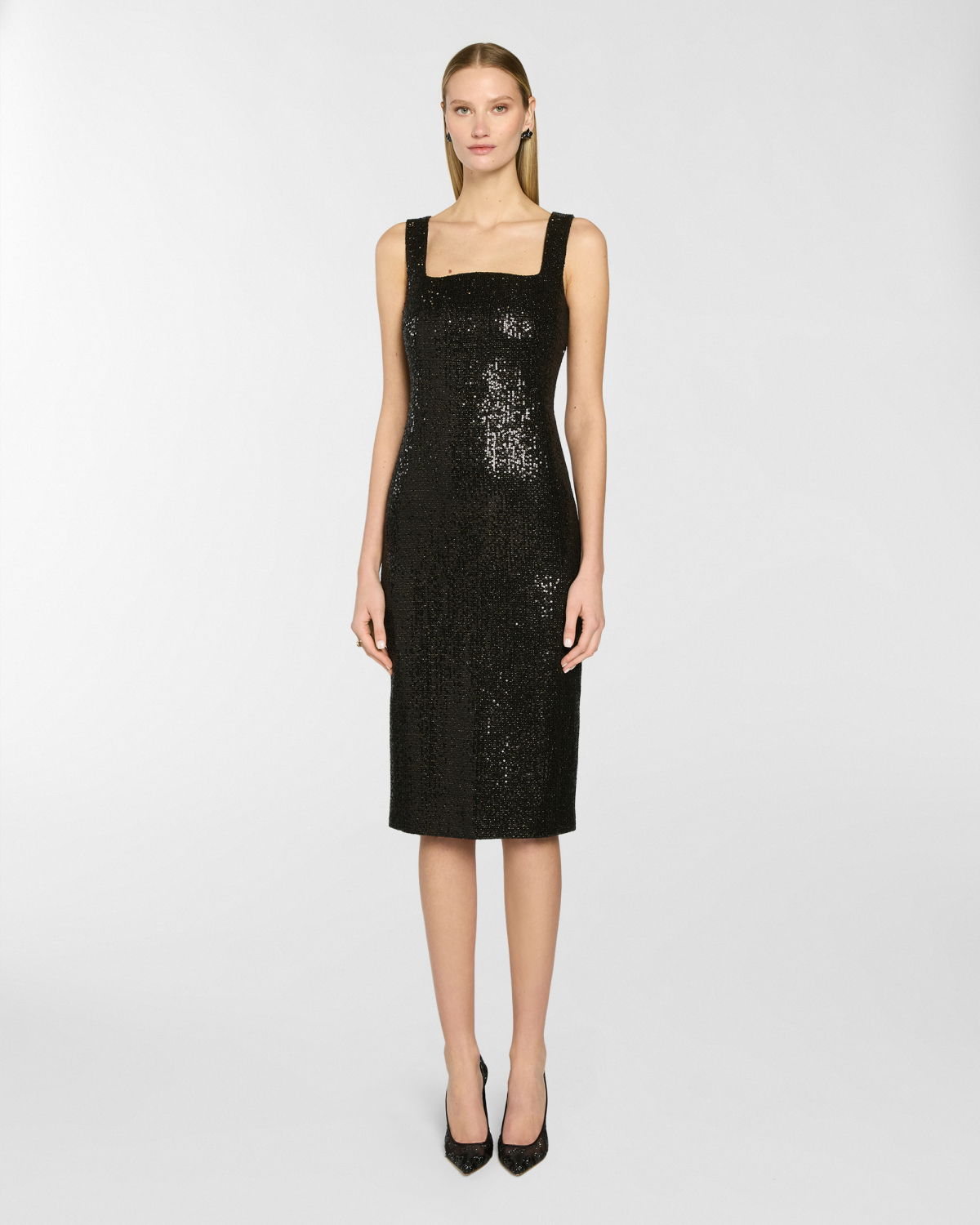 Tweed sheath dress with sequins | Pre Fall Collection 2025-26 | Genny
