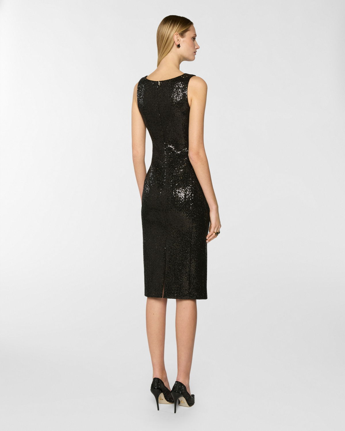 Tweed sheath dress with sequins | Pre Fall Collection 2025-26 | Genny
