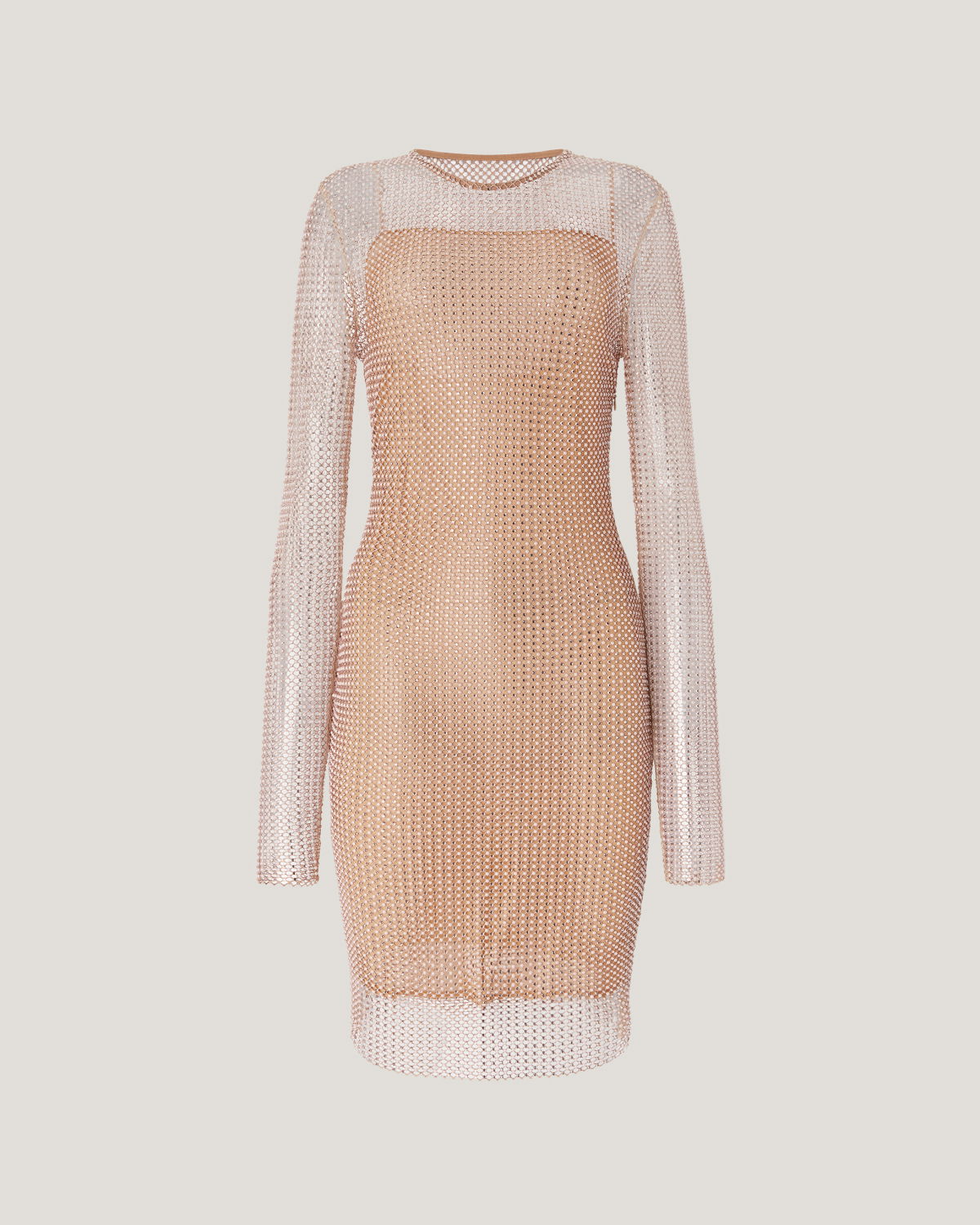 Short mesh dress with rhinestones and pearls | Pre Fall Collection 2025-26 | Genny