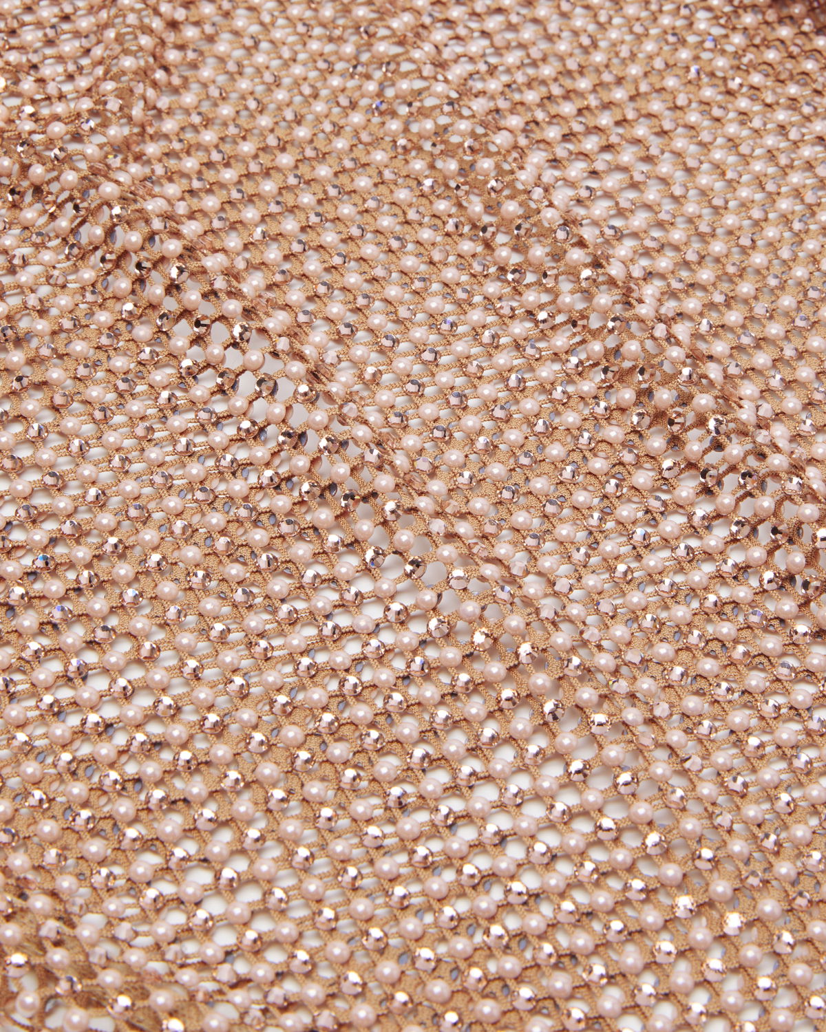 Short mesh dress with rhinestones and pearls | Pre Fall Collection 2025-26 | Genny