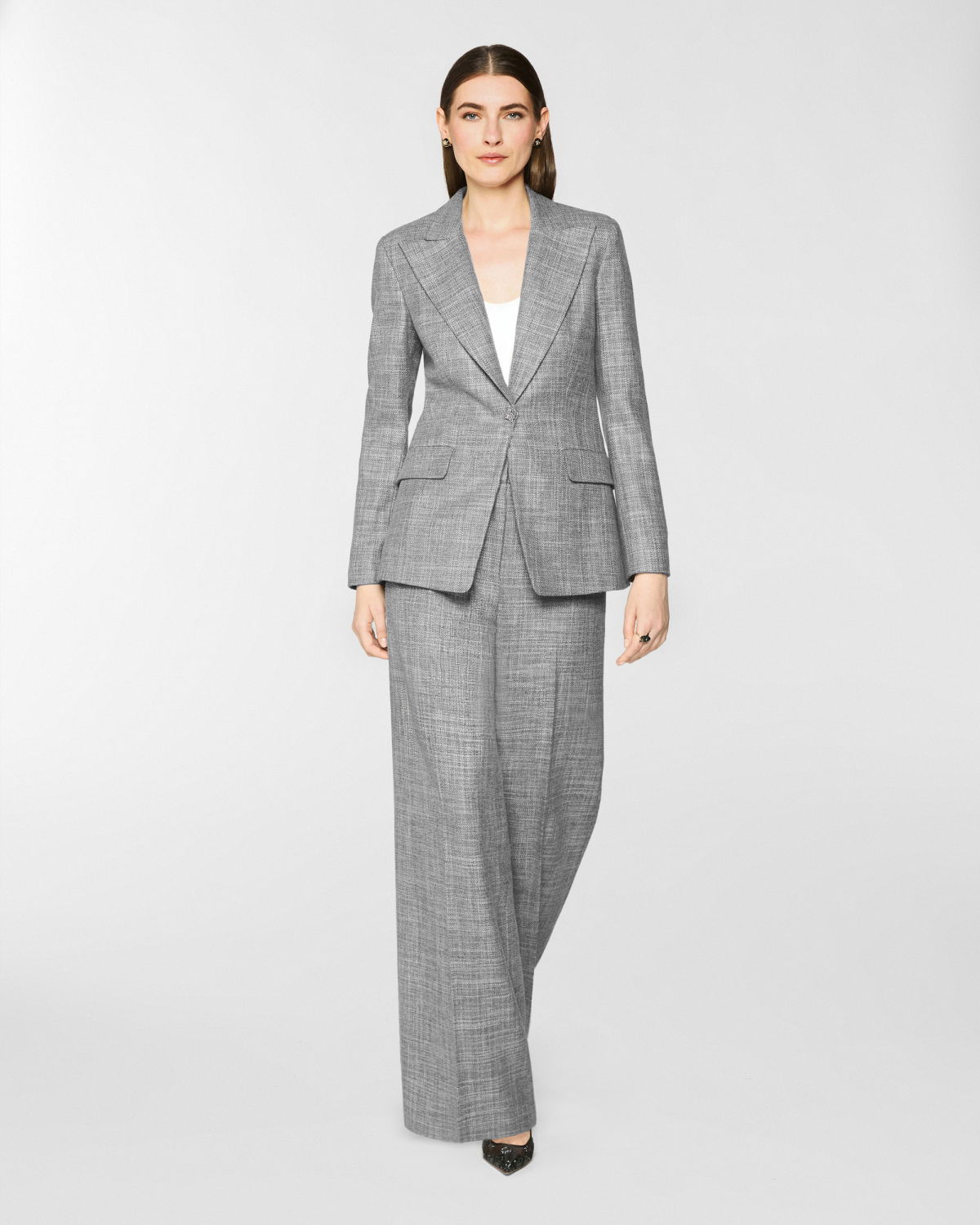 Single-breasted tailored flannel jacket | Pre Fall Collection 2025-26 | Genny