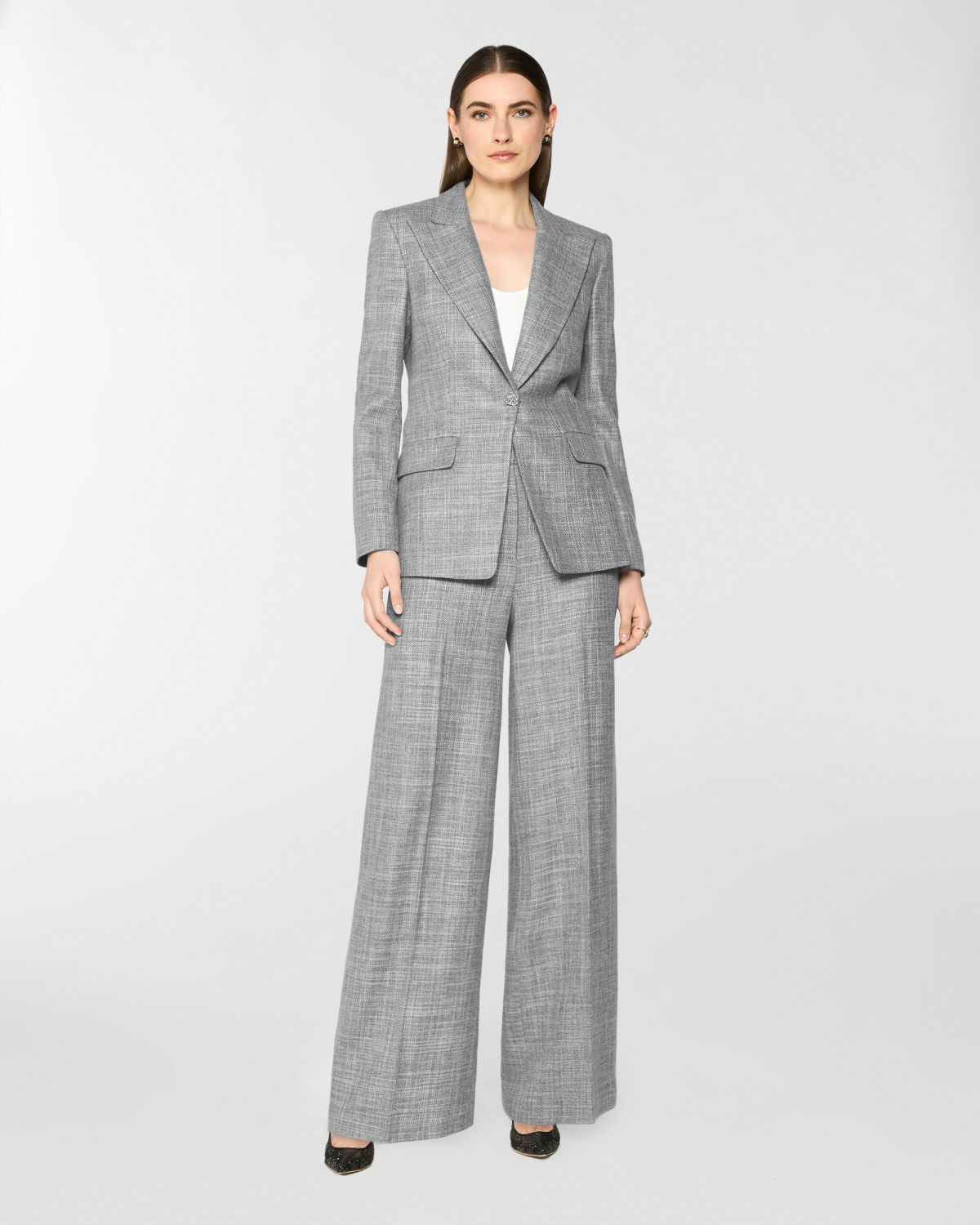 Single-breasted tailored flannel jacket | Pre Fall Collection 2025-26 | Genny