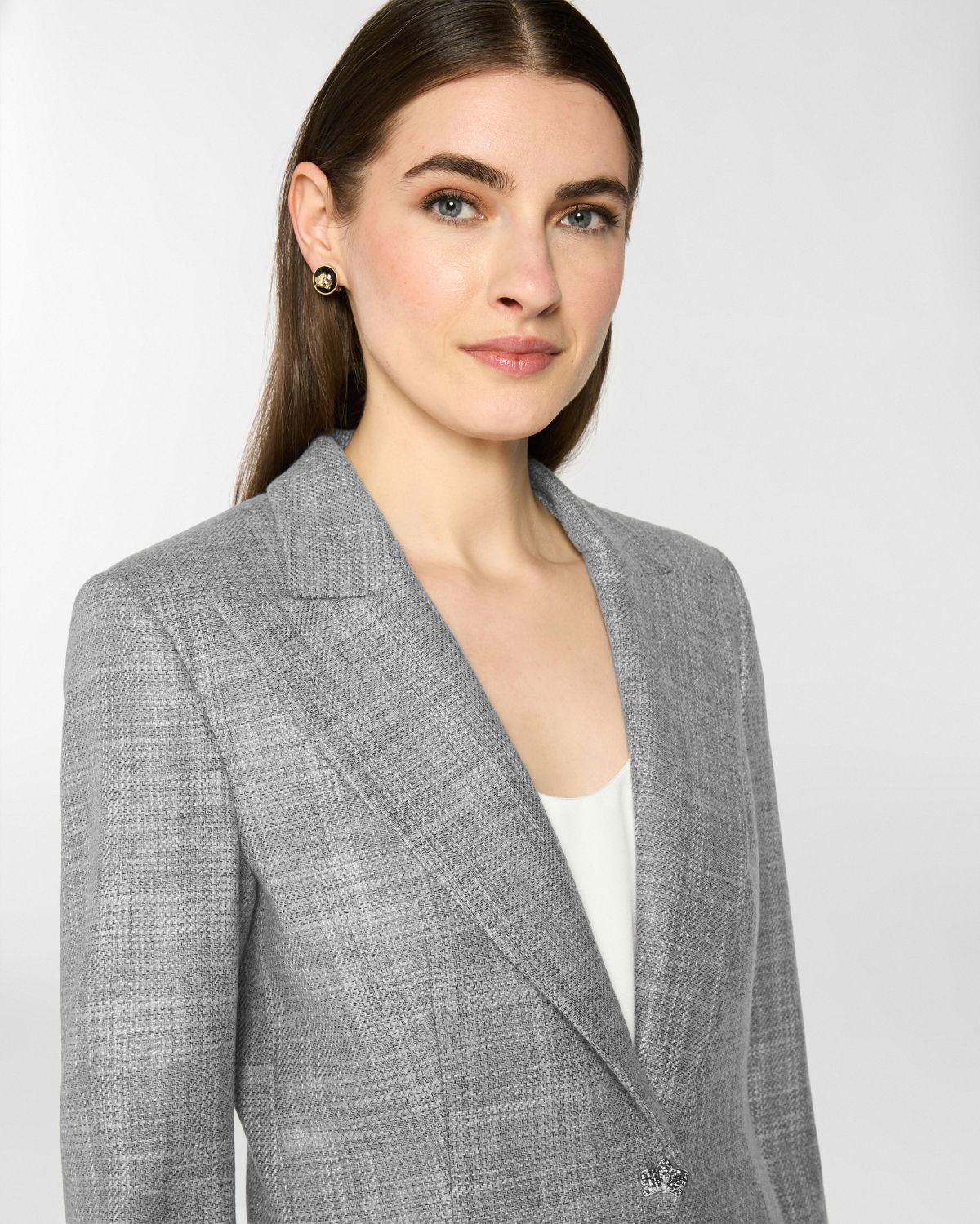 Single-breasted tailored flannel jacket | Pre Fall Collection 2025-26 | Genny