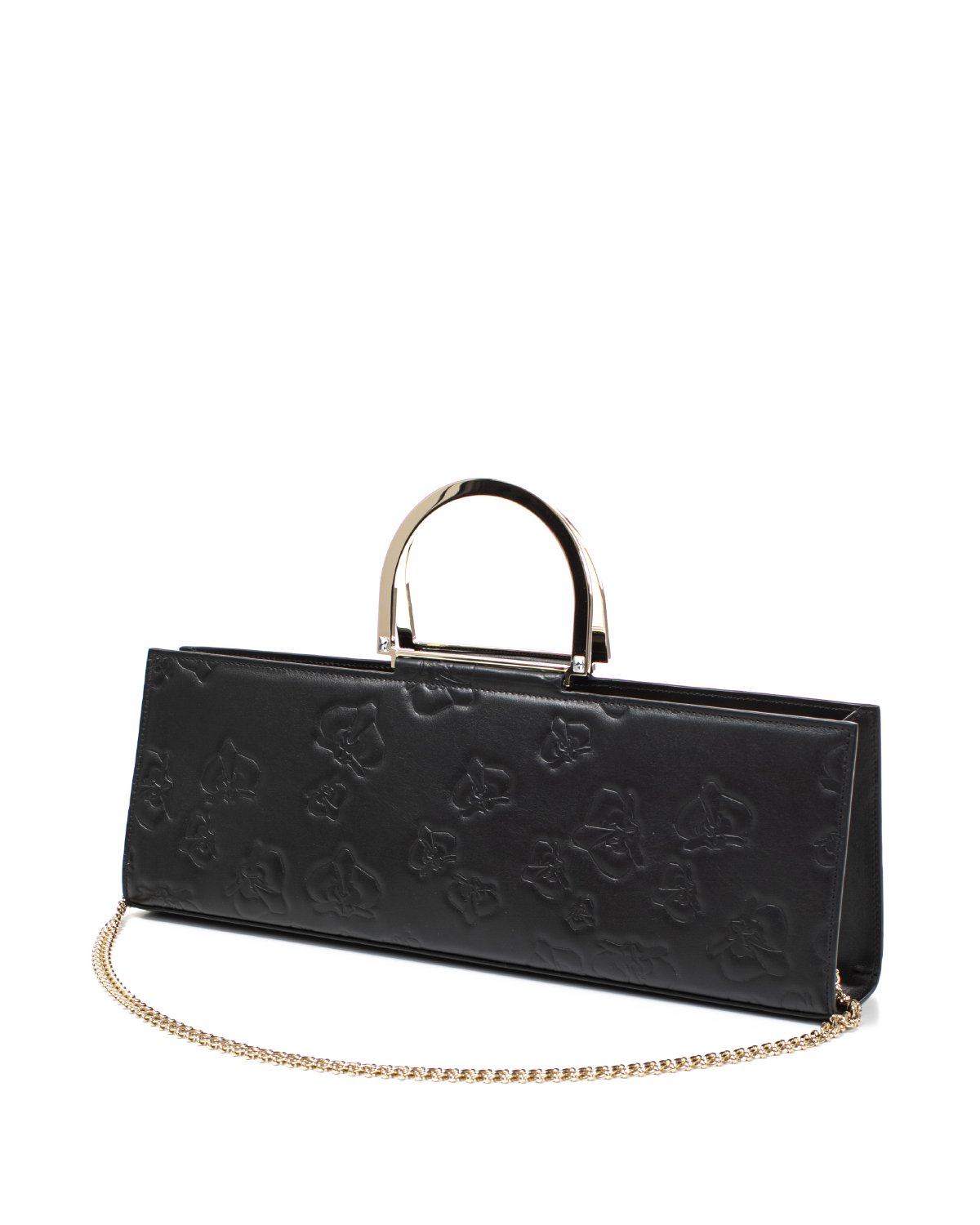 Embossed black leather handbag | Accessories, Sale, Private sale, -40% | Genny