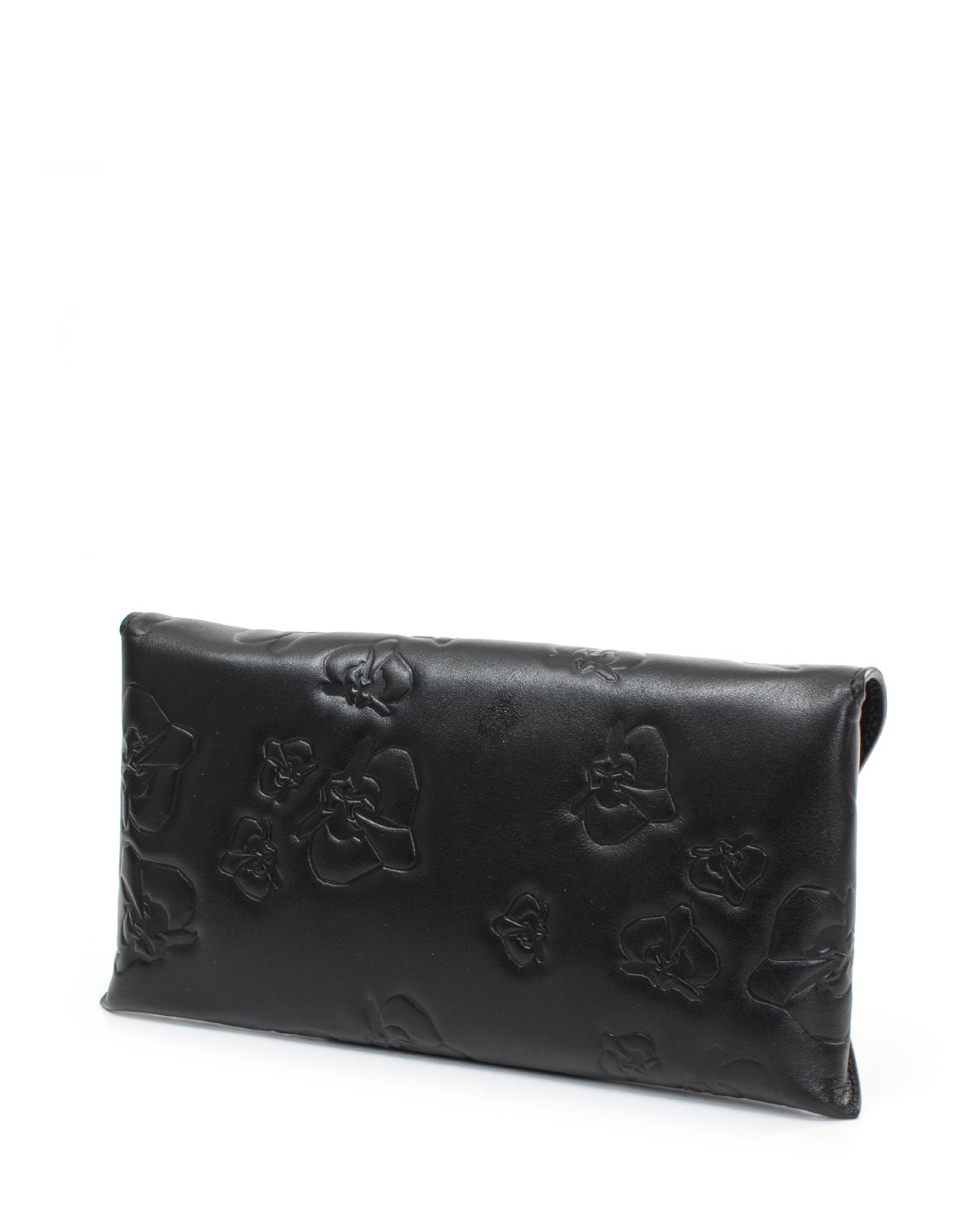 Black embossed leather envelope clutch | Sale, -30% | Genny