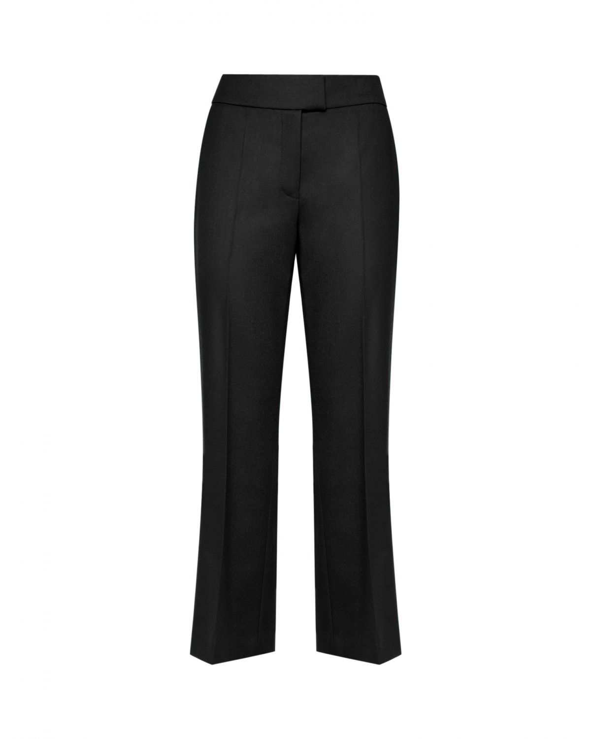 Black ankle-length wool pants | hide_category | Genny