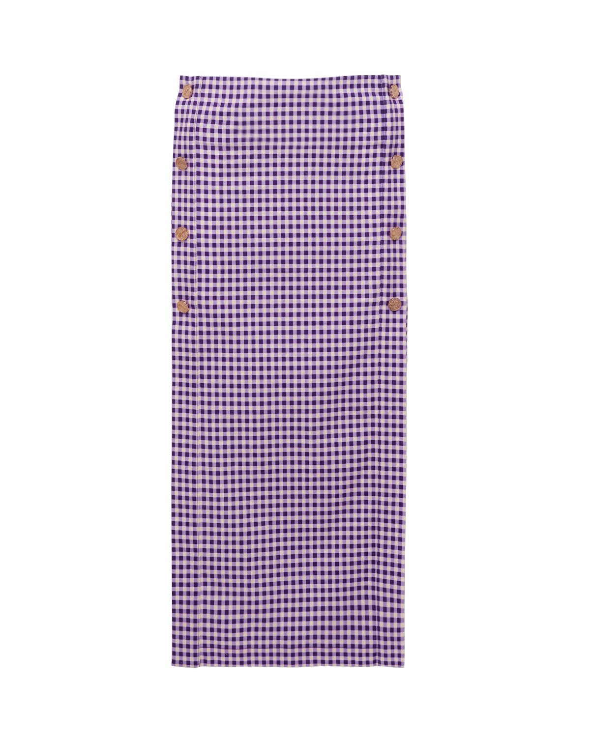 Vichy houndstooth cotton-twill midi skirt | Temporary Flash Sale | Genny