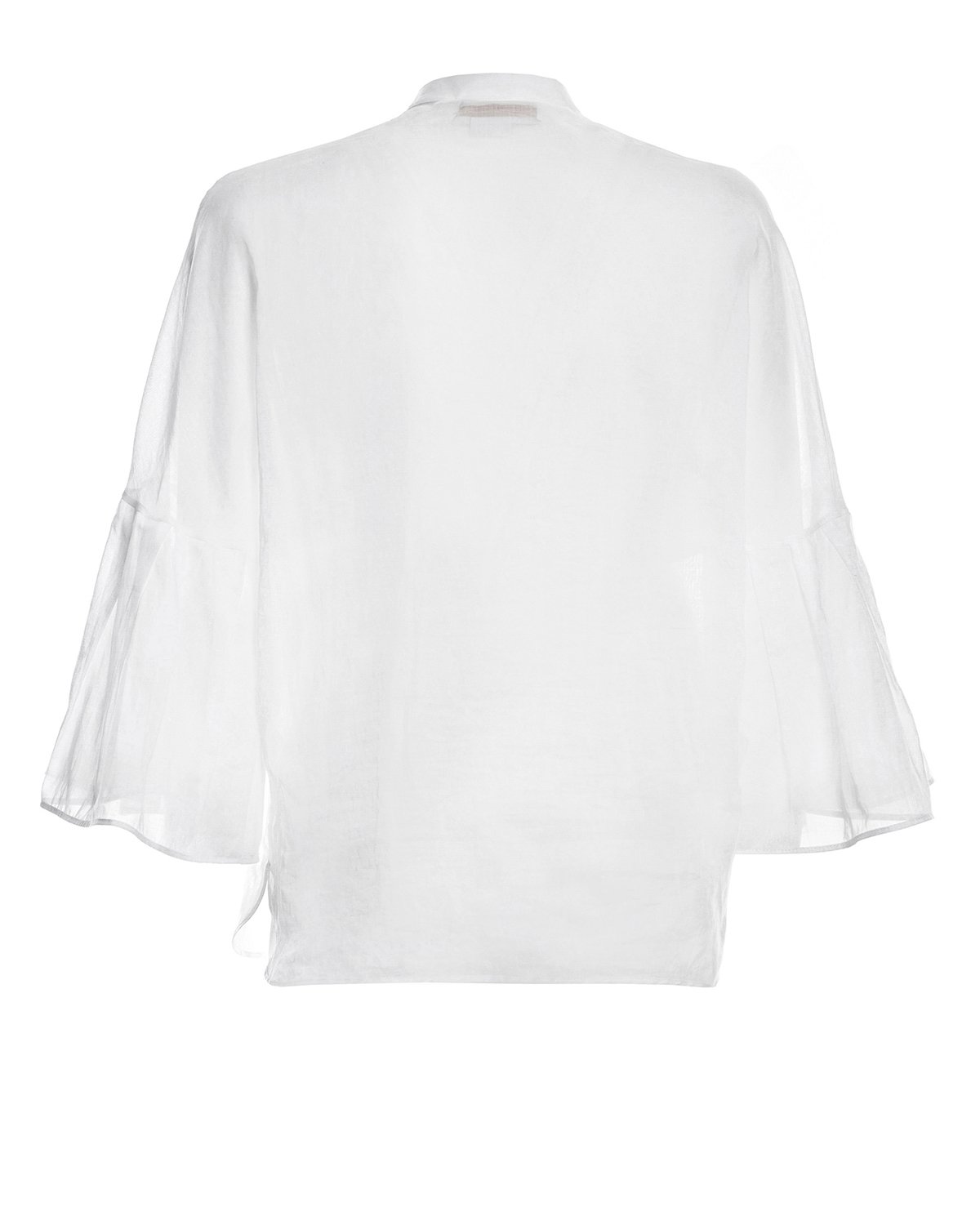 White poplin shirt with pleated sleeves | | Genny