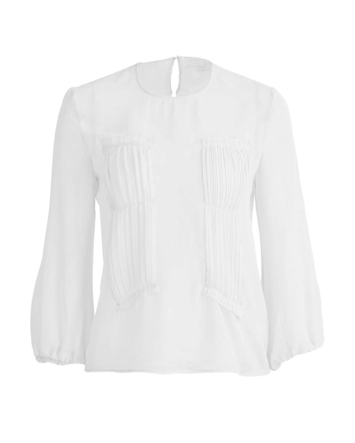Camicia bianca in georgette plissè | -40% | Genny