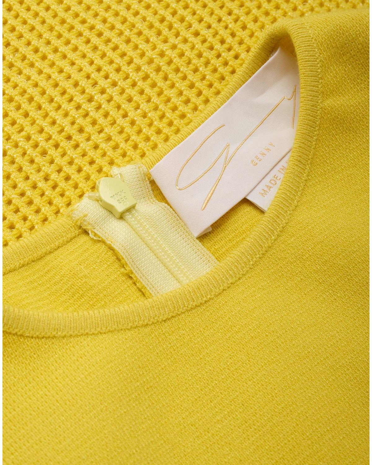 Belted yellow stretch-knit midi dress | Temporary Flash Sale | Genny