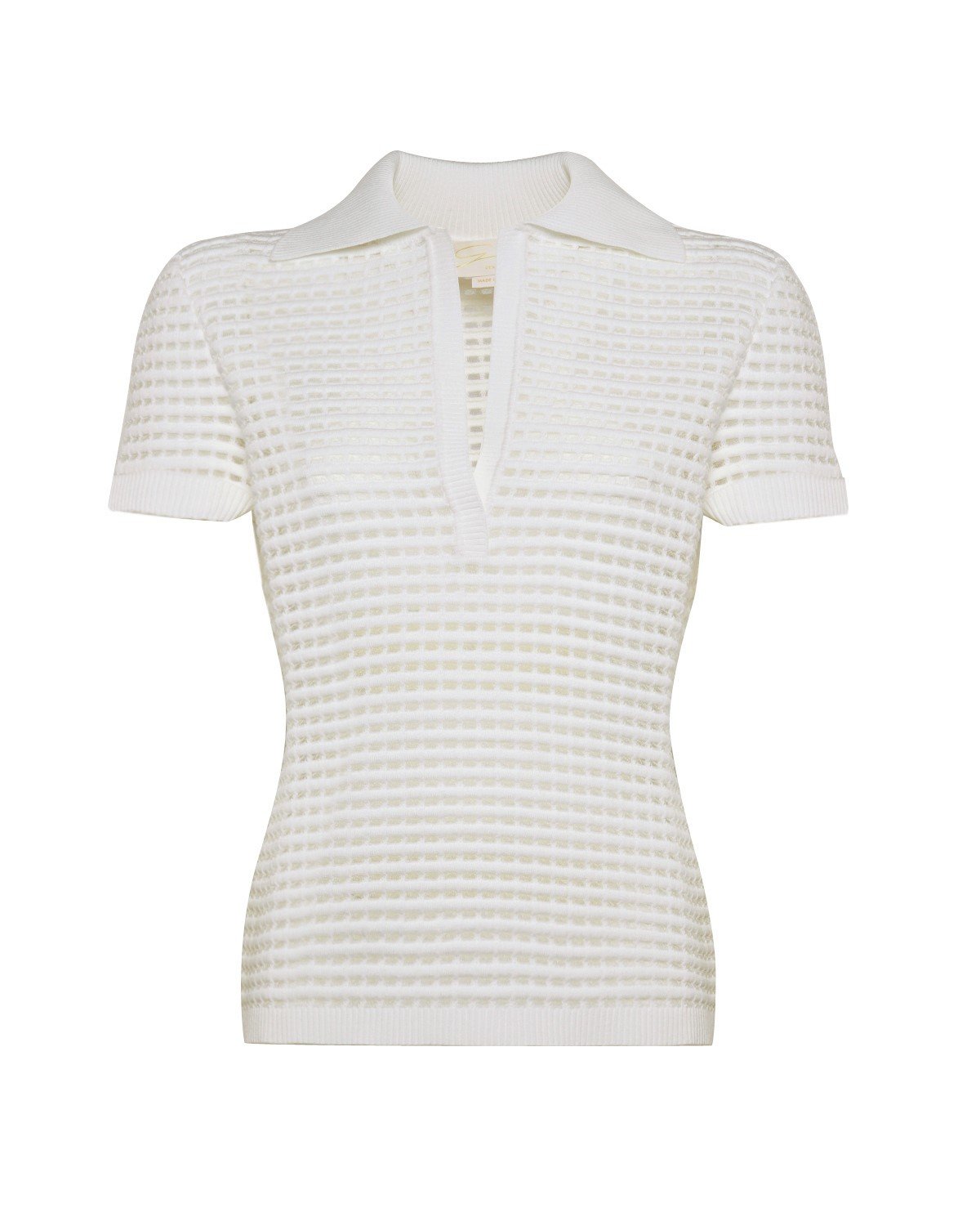 White stretch-knit top | -30% | Genny