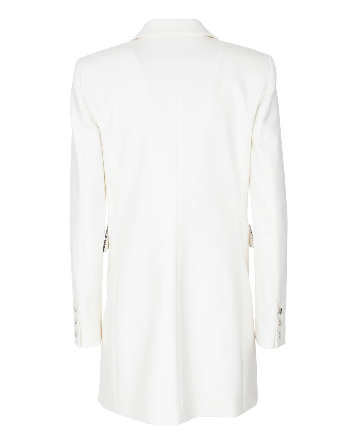 Maxi blazer bianco con inserti in paillettes | Saldi, -50% | Genny