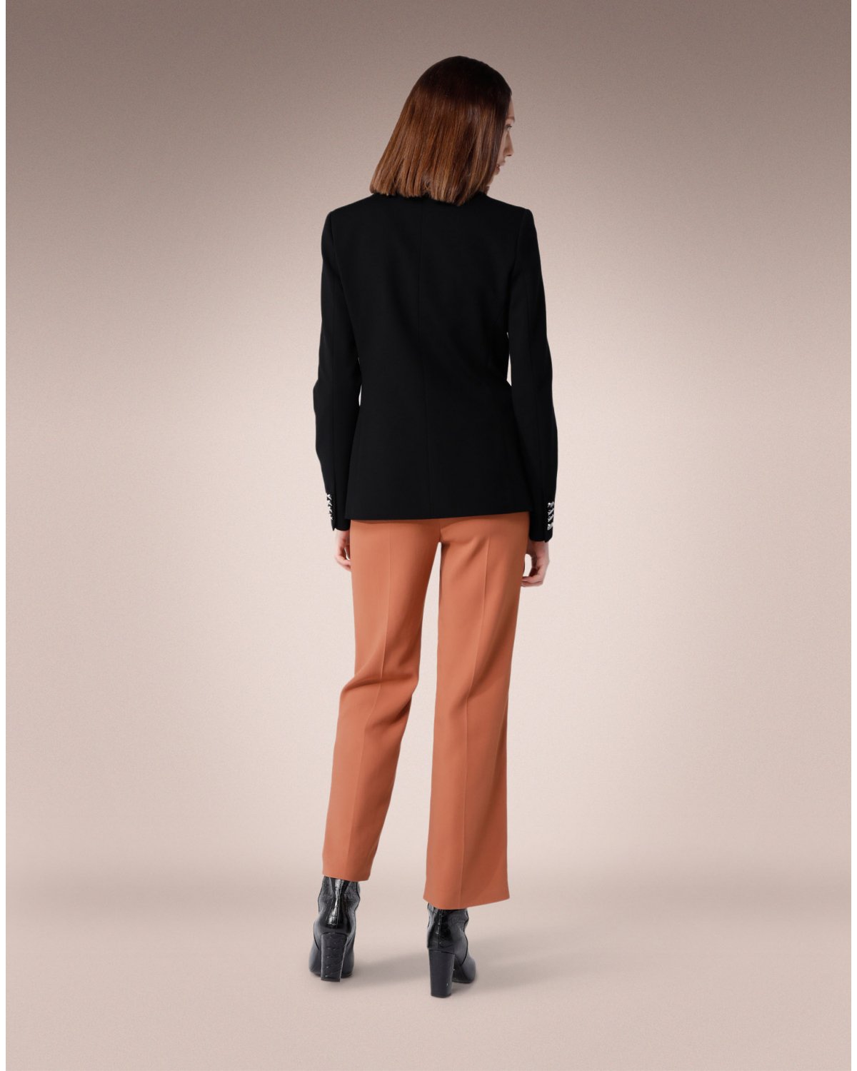 Tight long black jacket | Sale, -50% | Genny